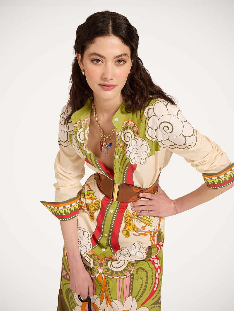 Sundowner Tunic in Ambrosia Placée Ivory