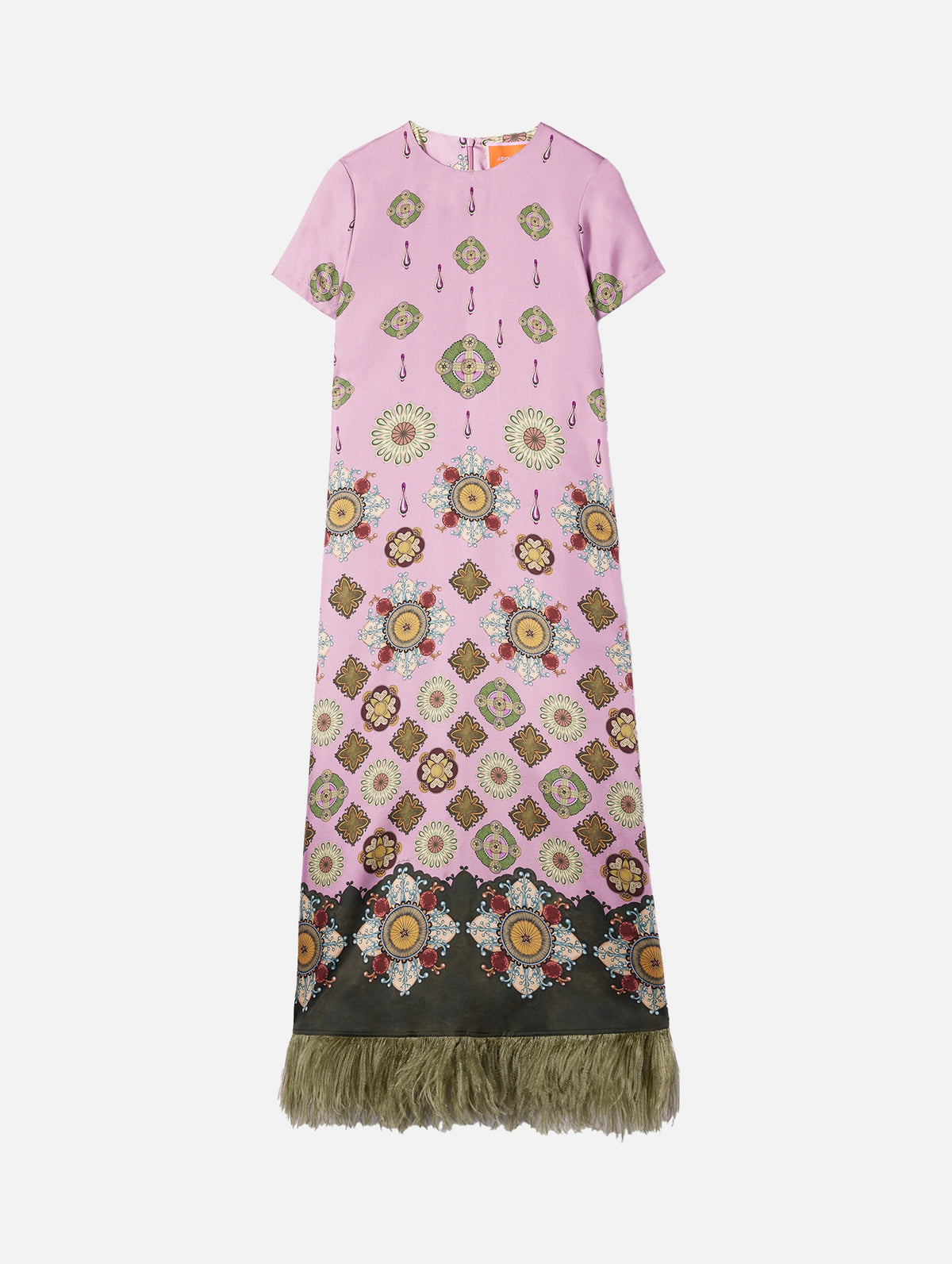 Feather Swing Dress in Dusty Pink Nucleus Placée
