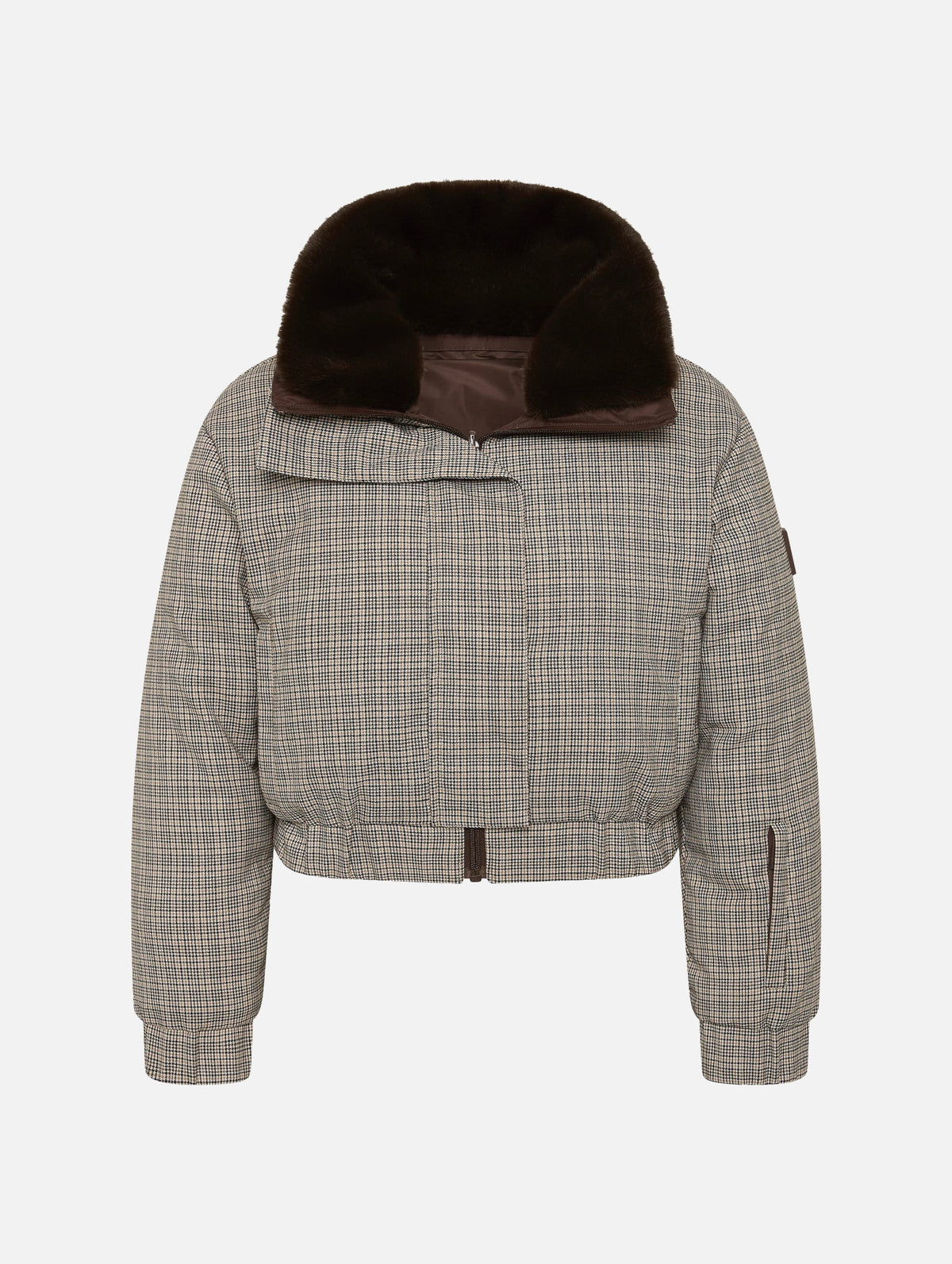 Sahara Reversible Jacket in Houndstooth and Brown