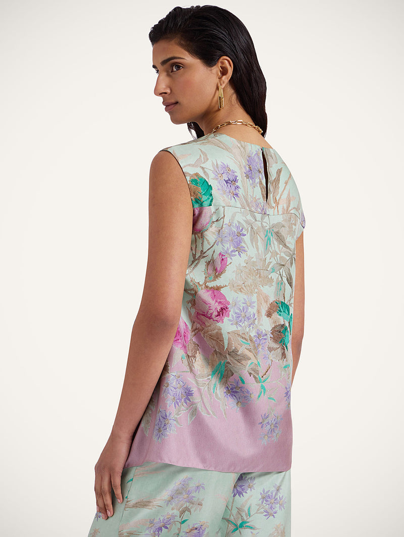 San Carlo Top in Mint Heath Placée