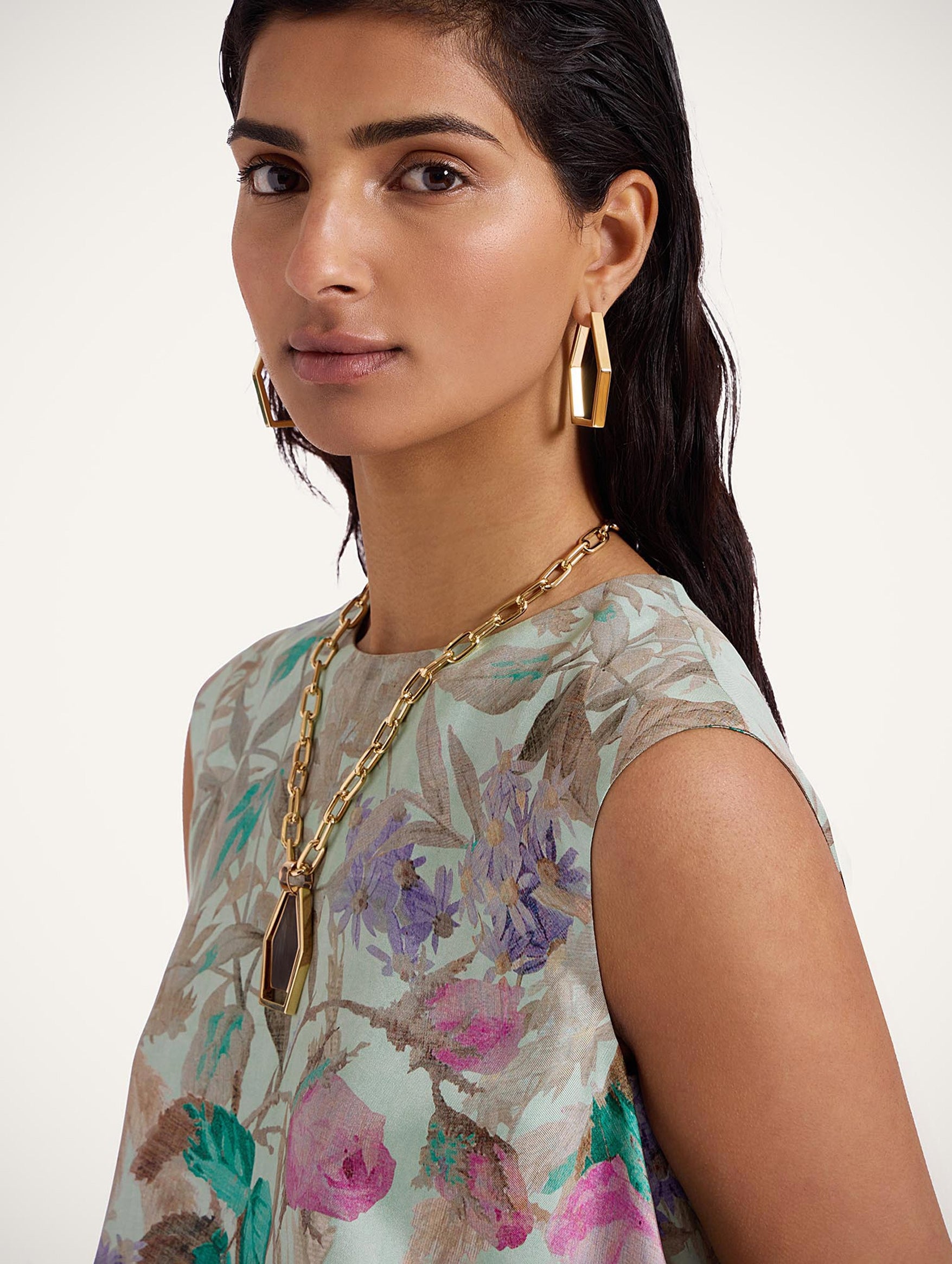 San Carlo Top in Mint Heath Placée
