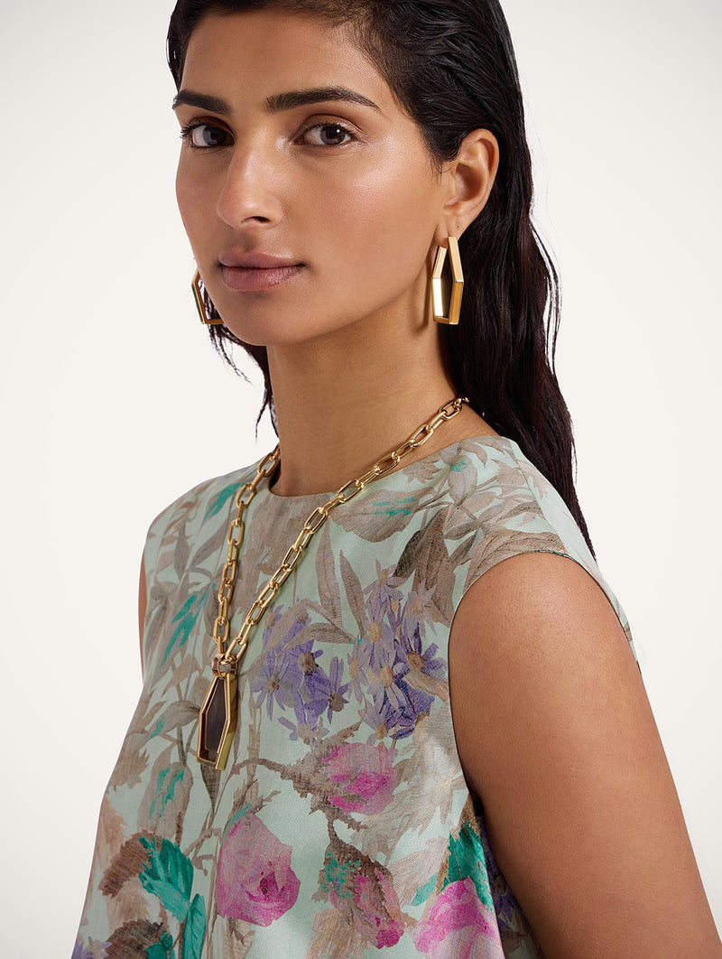 San Carlo Top in Mint Heath Placée