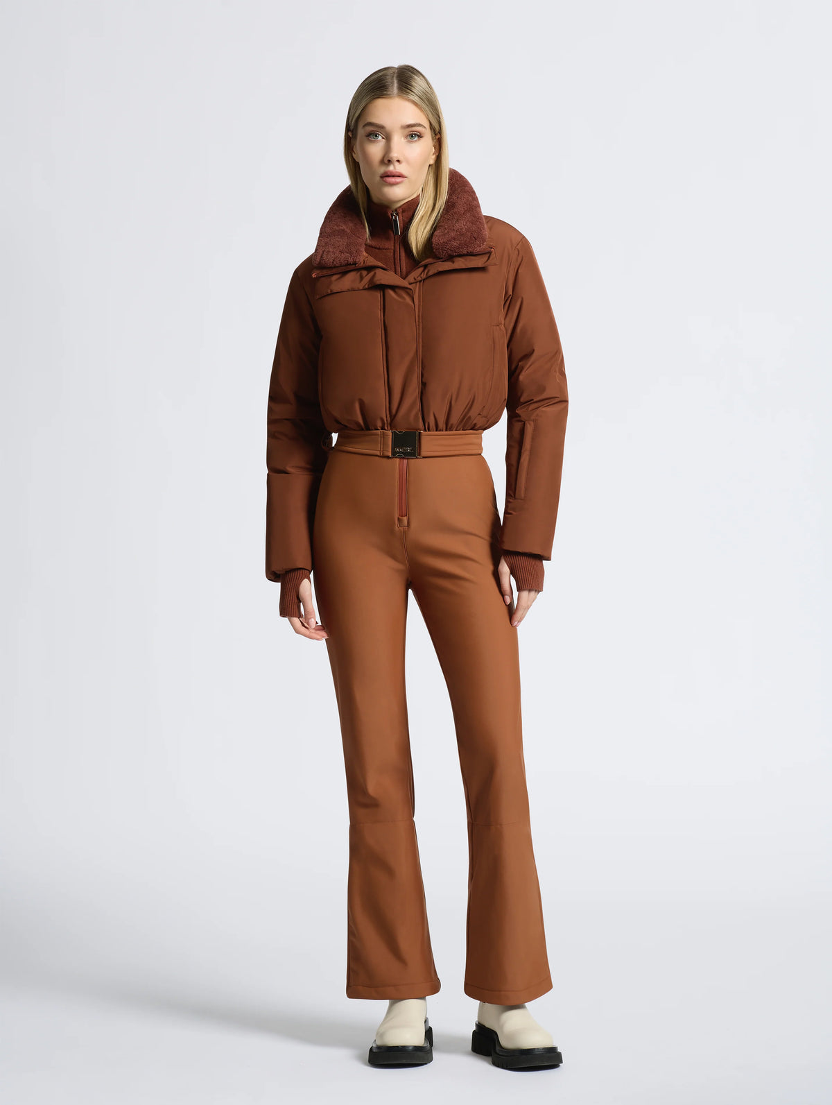 Saskia Ski Suit in Brown