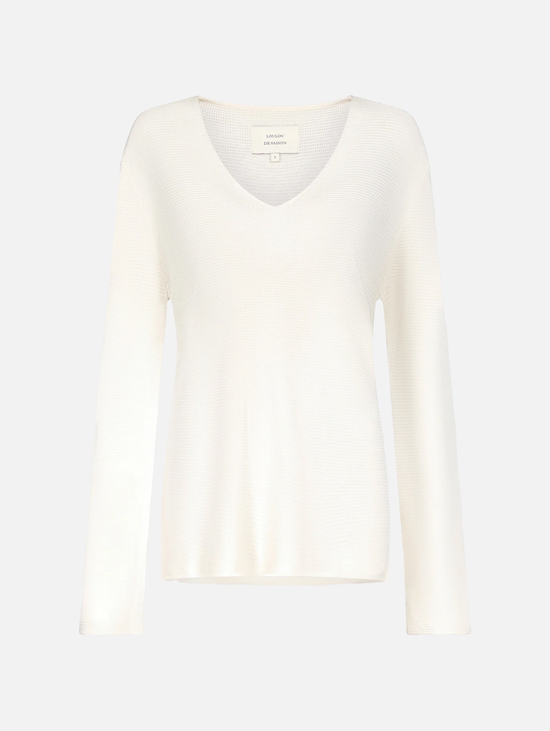 Saya V-neck Sweater in Ivory