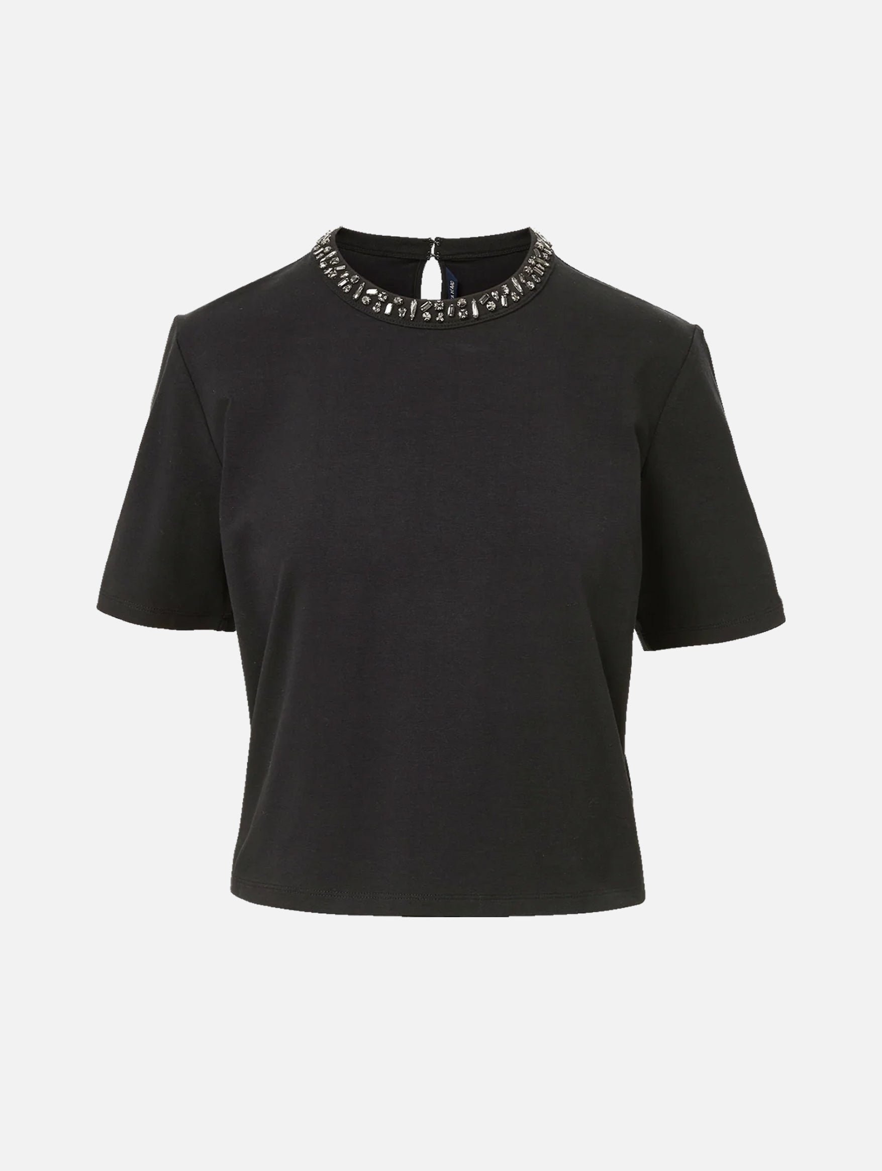 Sebastian Embellished T-Shirt in Black