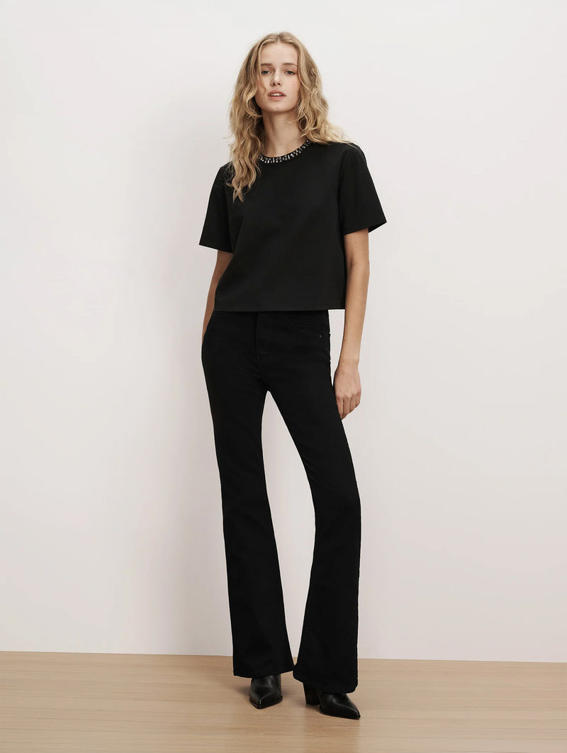 Sebastian Embellished T-Shirt in Black