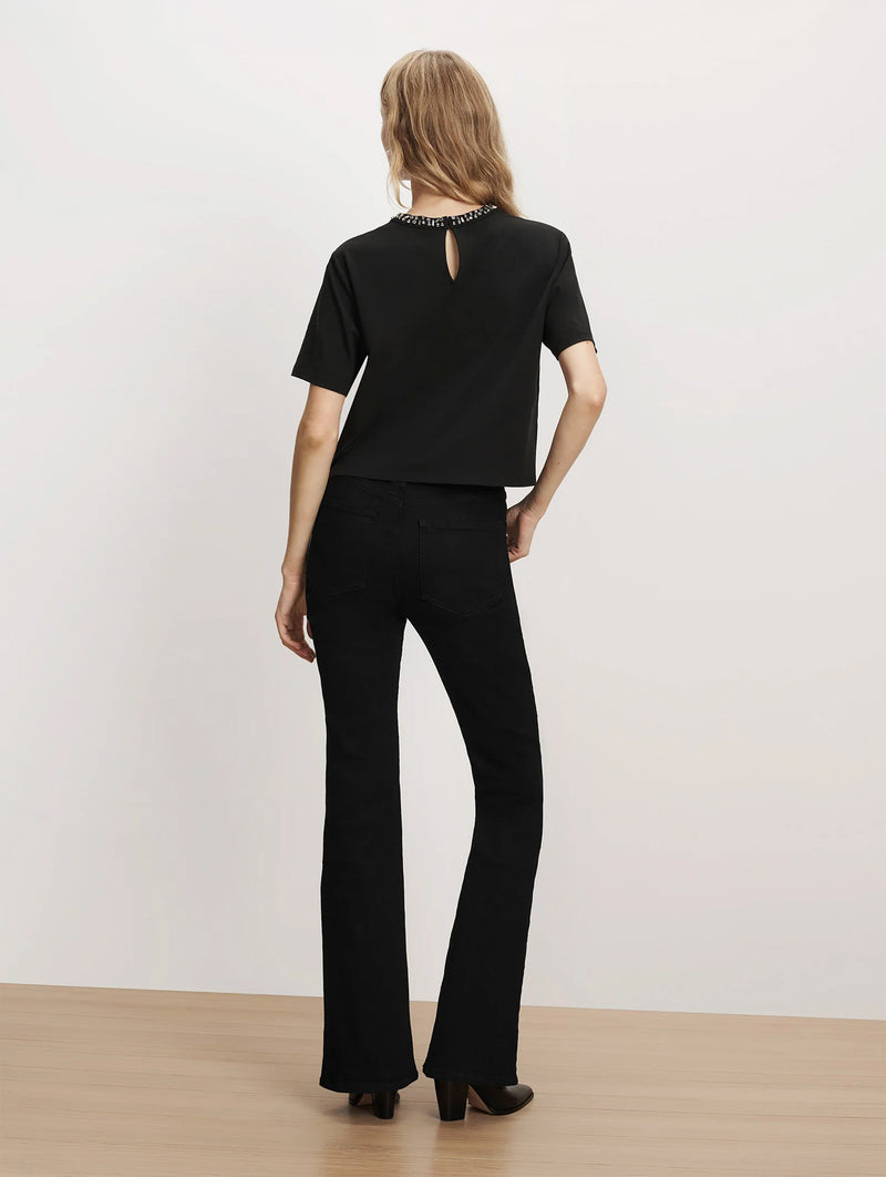 Sebastian Embellished T-Shirt in Black