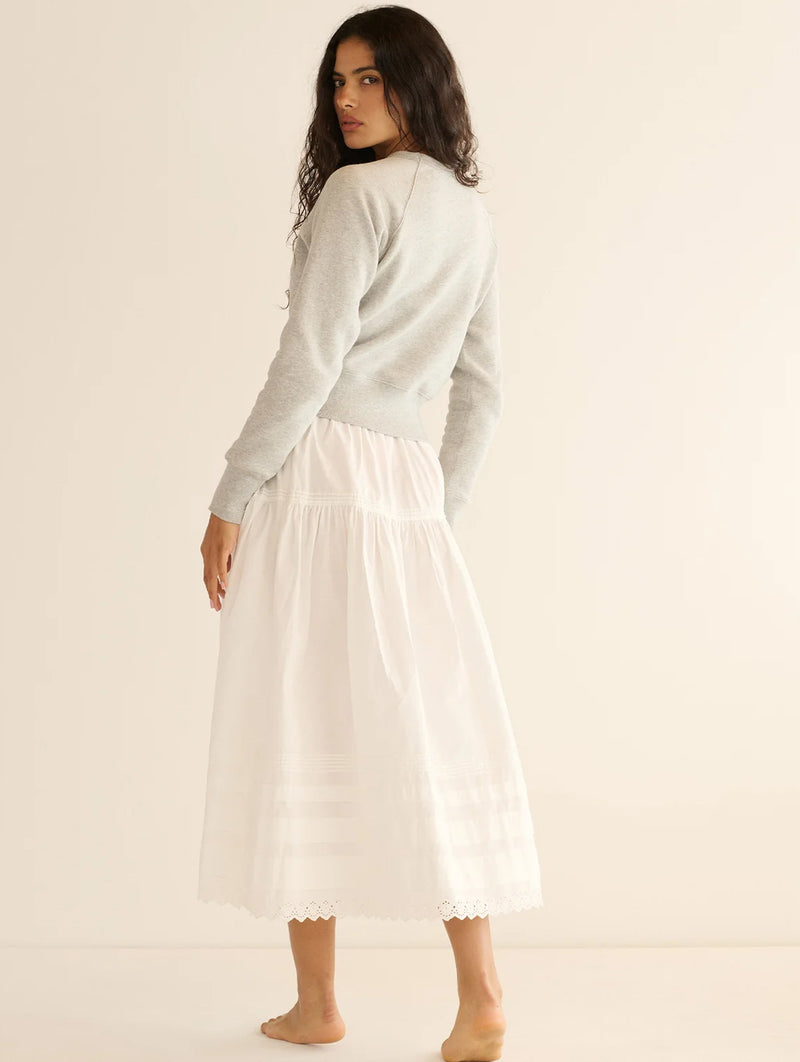 Sebastiane Cotton Skirt in Salt