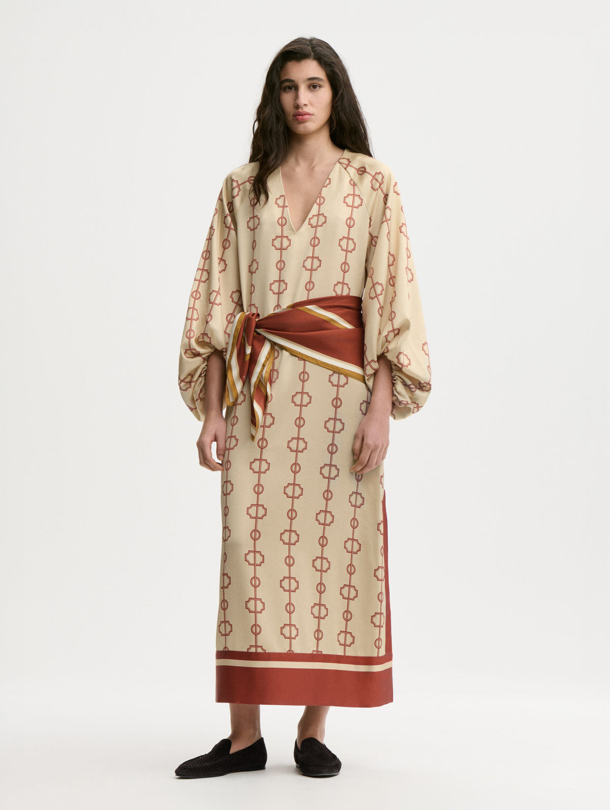 Semira Maxi Dress in Parisian Scarf Print