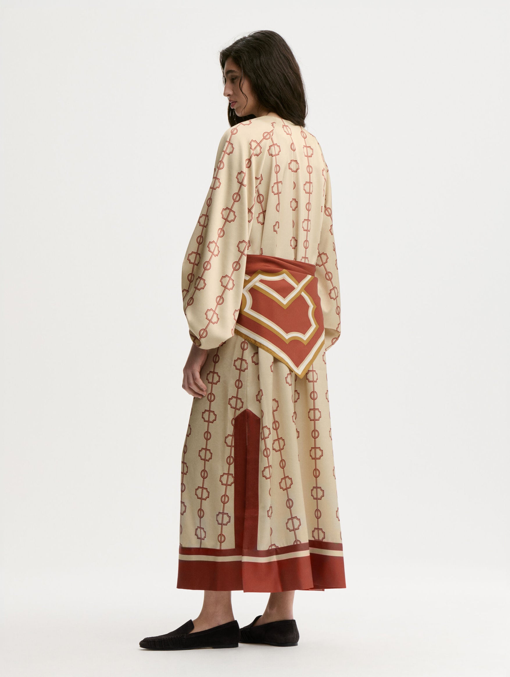 Semira Maxi Dress in Parisian Scarf Print