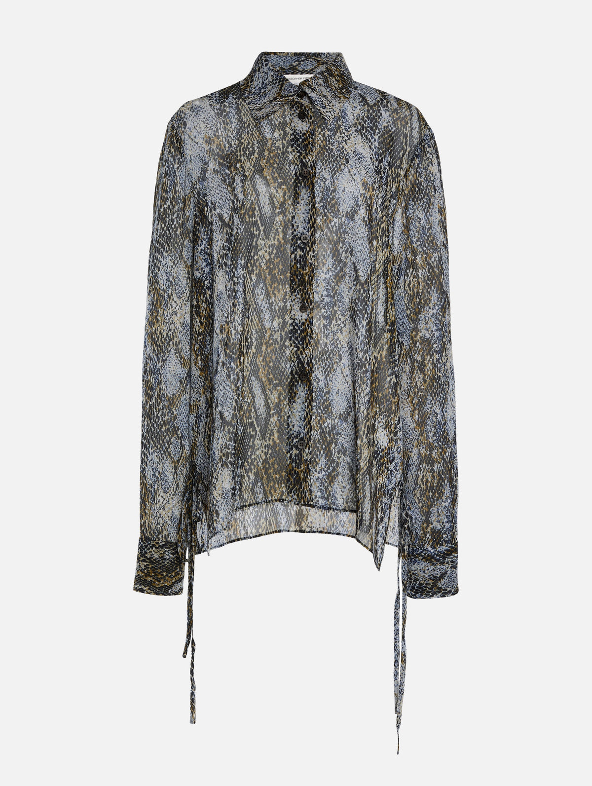 Silk Shirt in Serpent Print