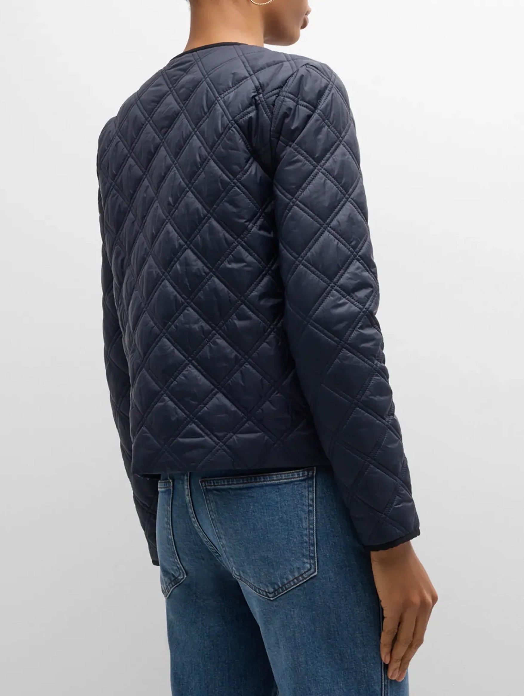 Shalia Quilted Jacket in Navy