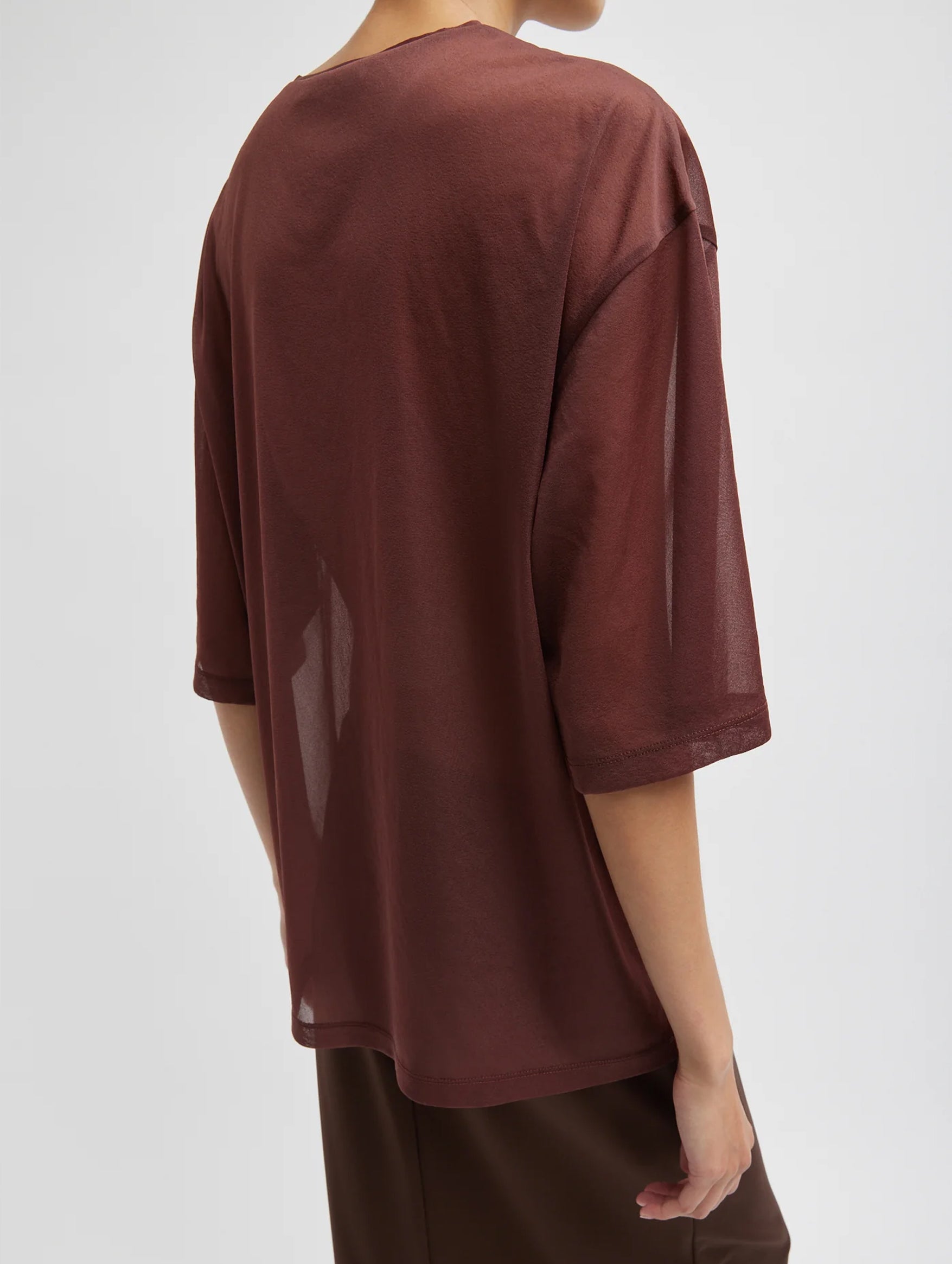 Sheer Gauze Easy T-Shirt in Cinnamon