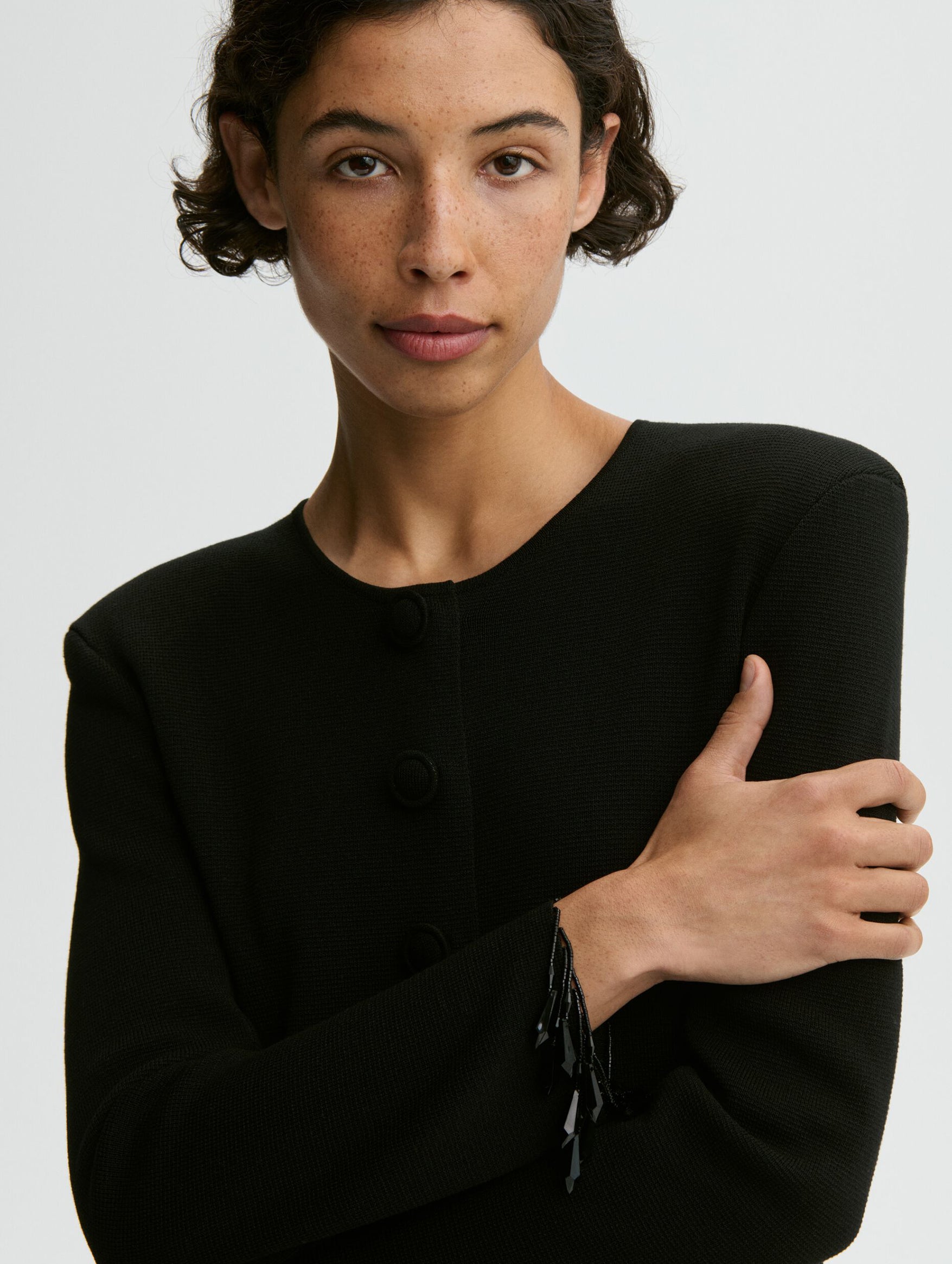 Shelly Knit Top in Black