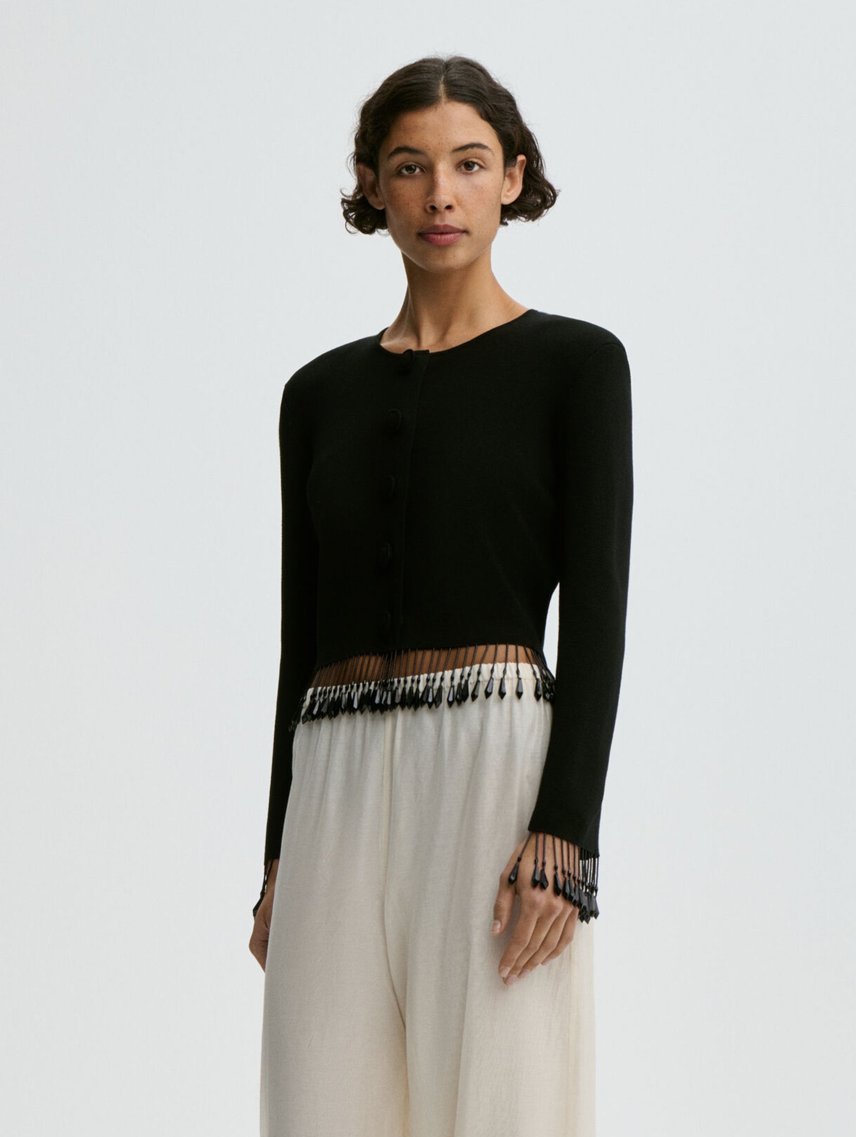 Shelly Knit Top in Black