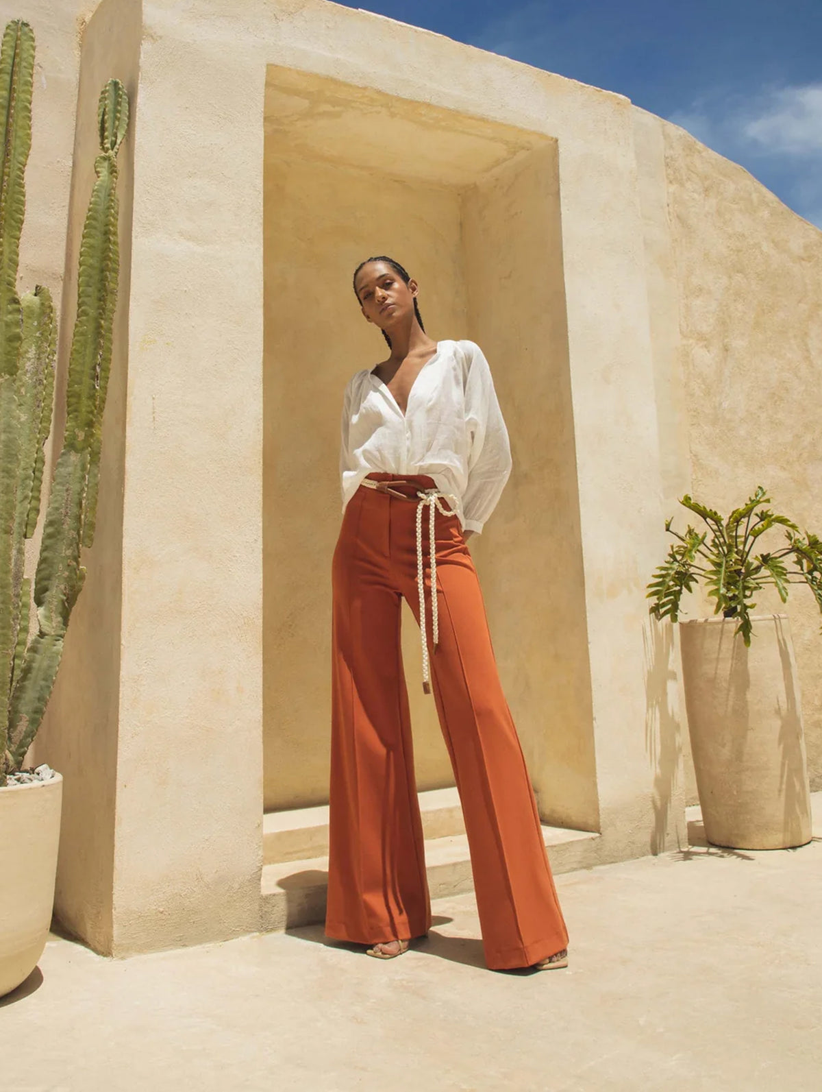 Shilpa Trousers in Terracotta
