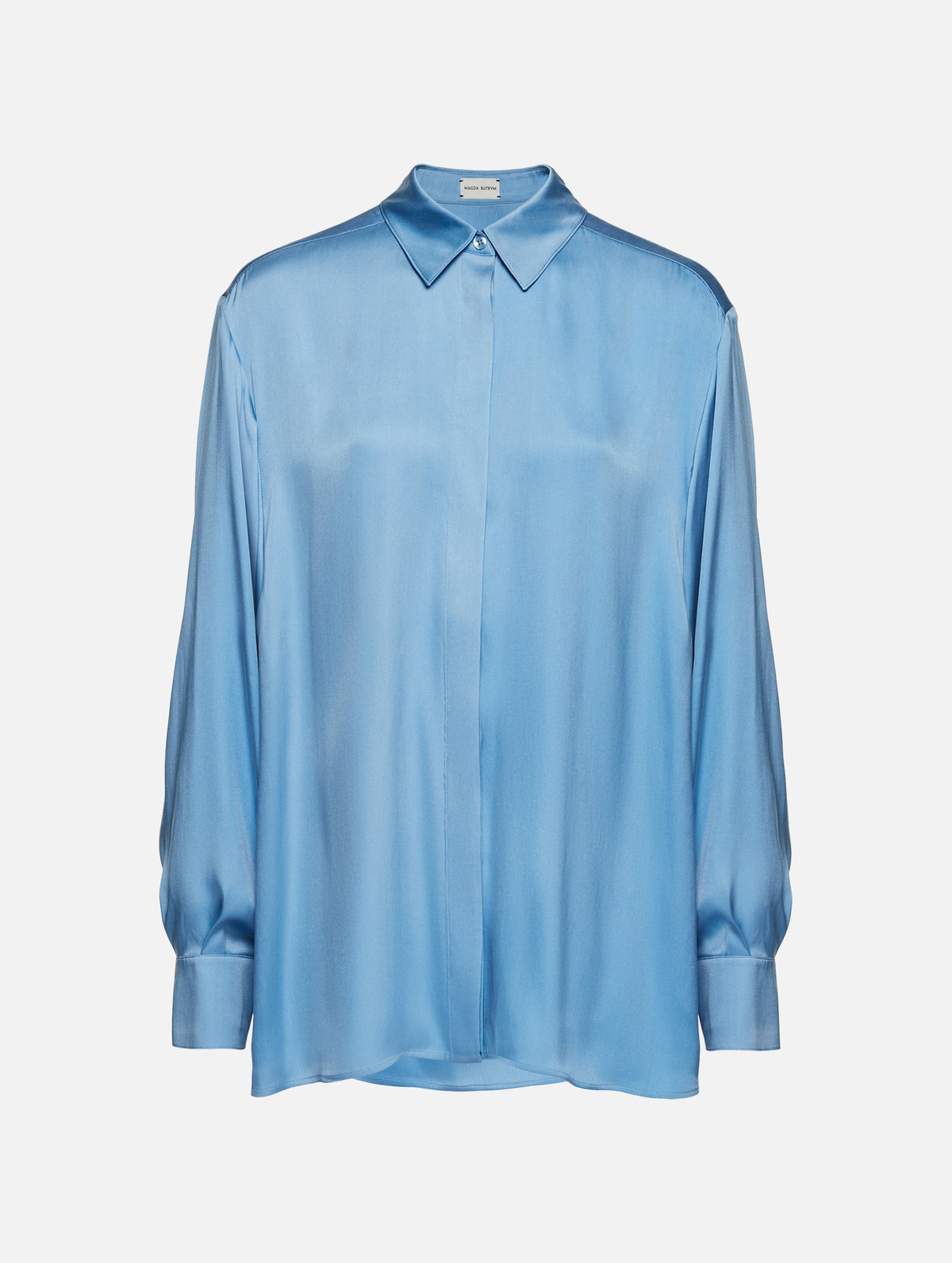 Classic Silk Shirt in Blue