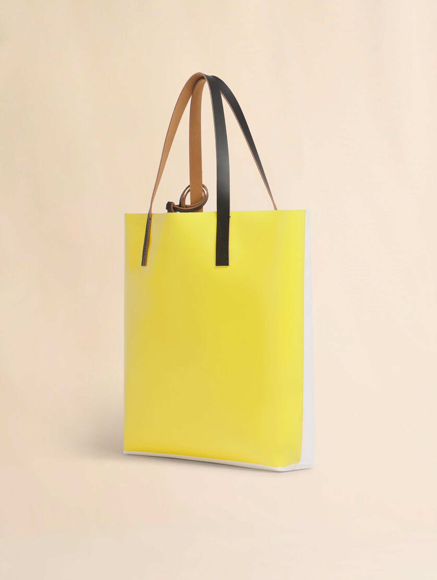 Tribeca Tote in White and Yellow