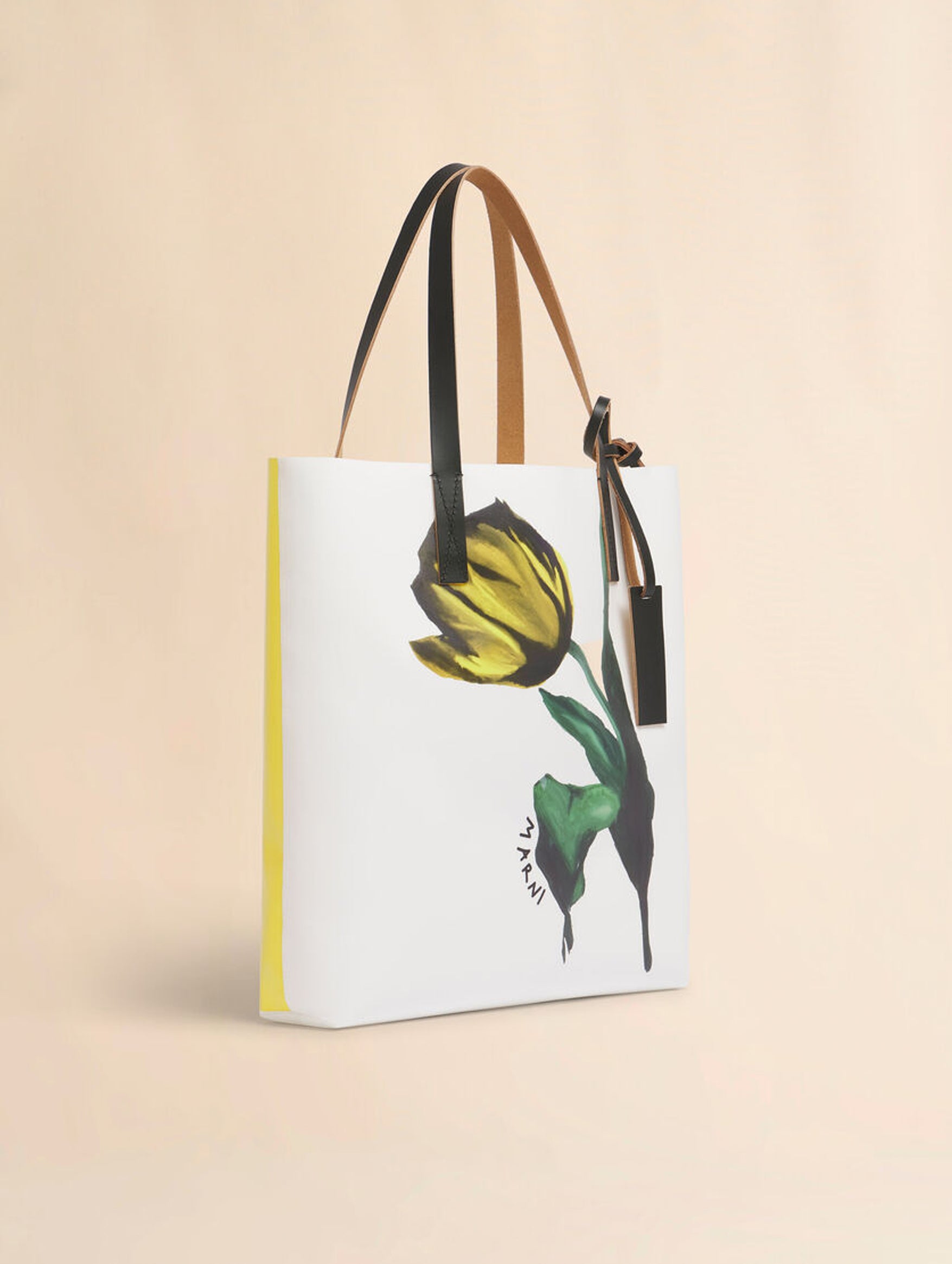 Tribeca Tote in White and Yellow