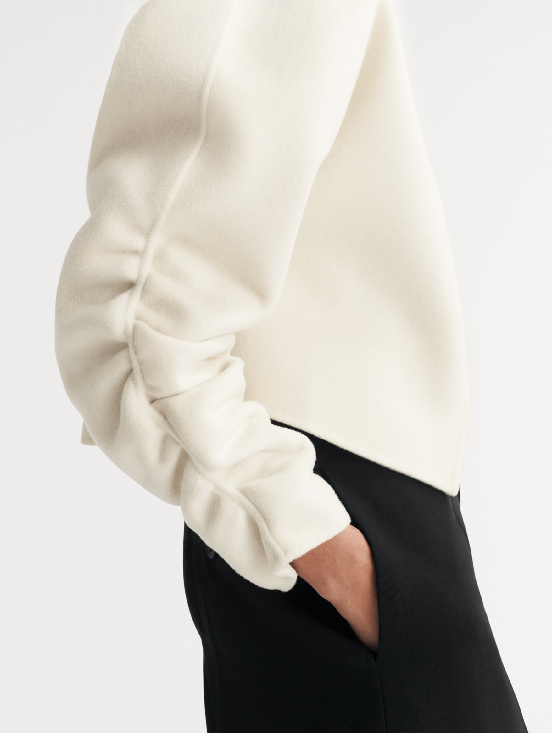 Detailed Sleeve Jacket in Bone