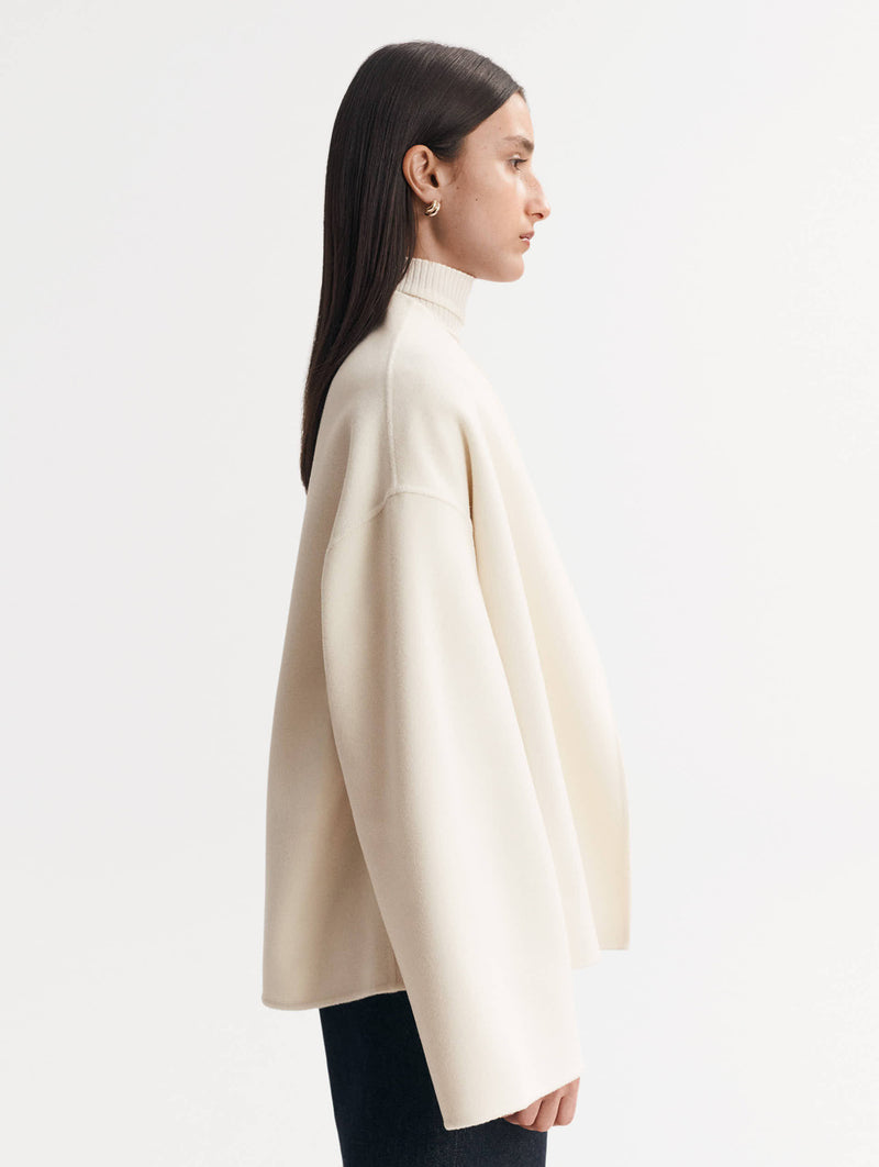 Signature Short Jacket in Feather White