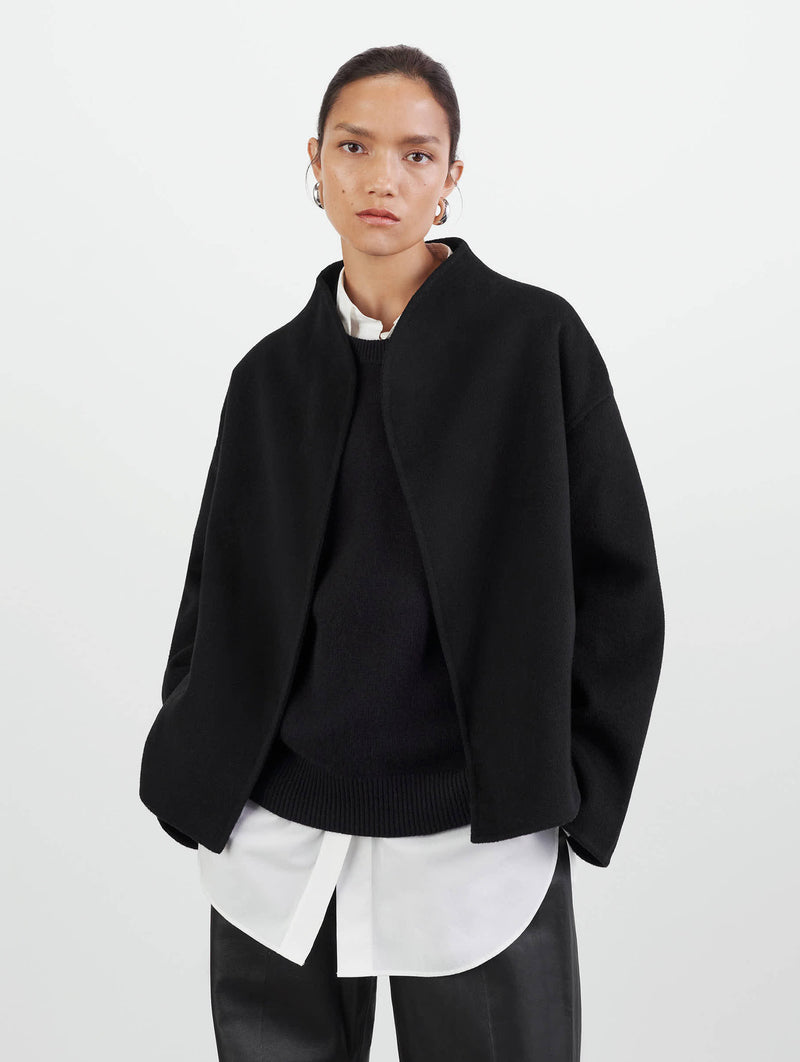 Signature Short Jacket in Black