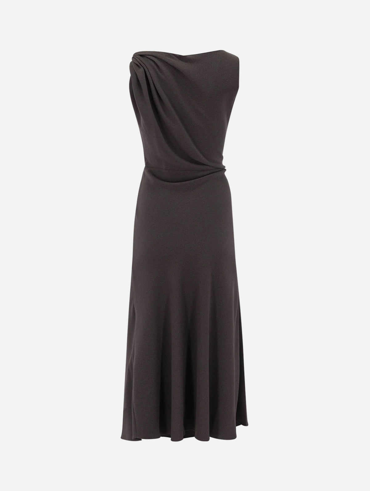 Shoulder Twist Dress in Cacao