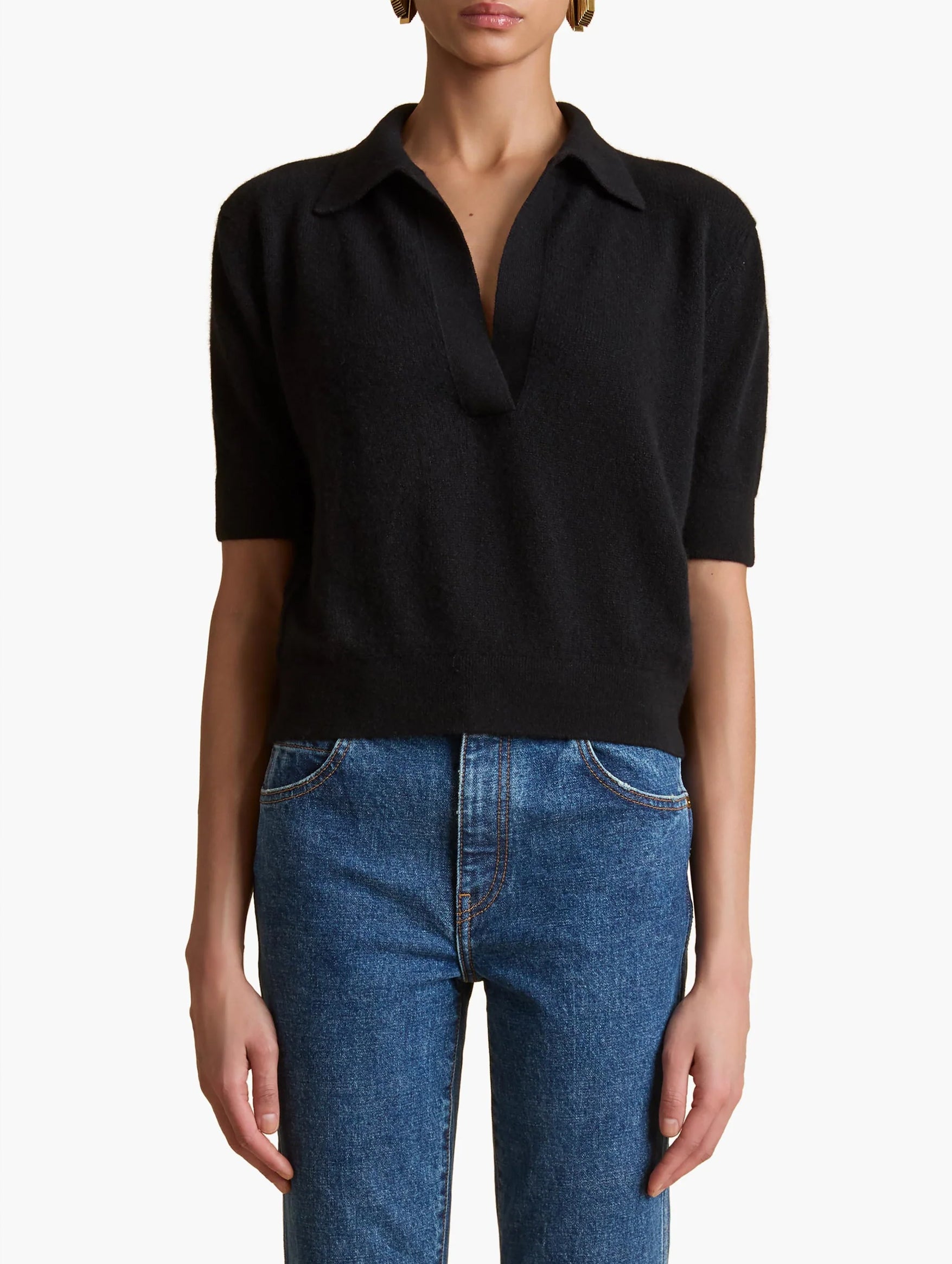 Shrunken Jo Sweater in Black