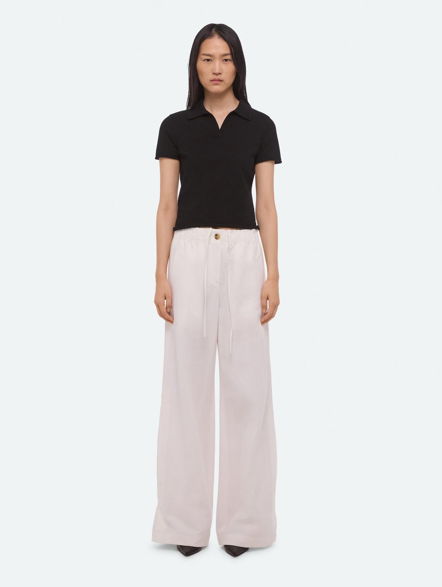 Shrunken Polo in Black