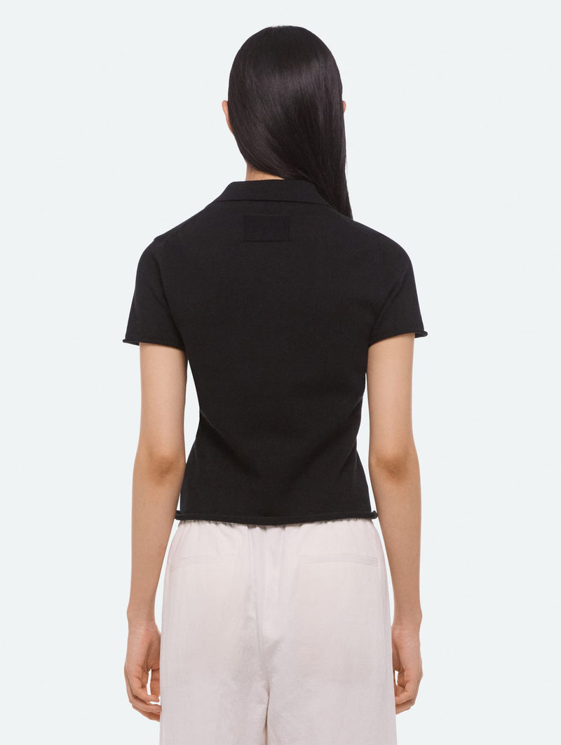 Shrunken Polo in Black