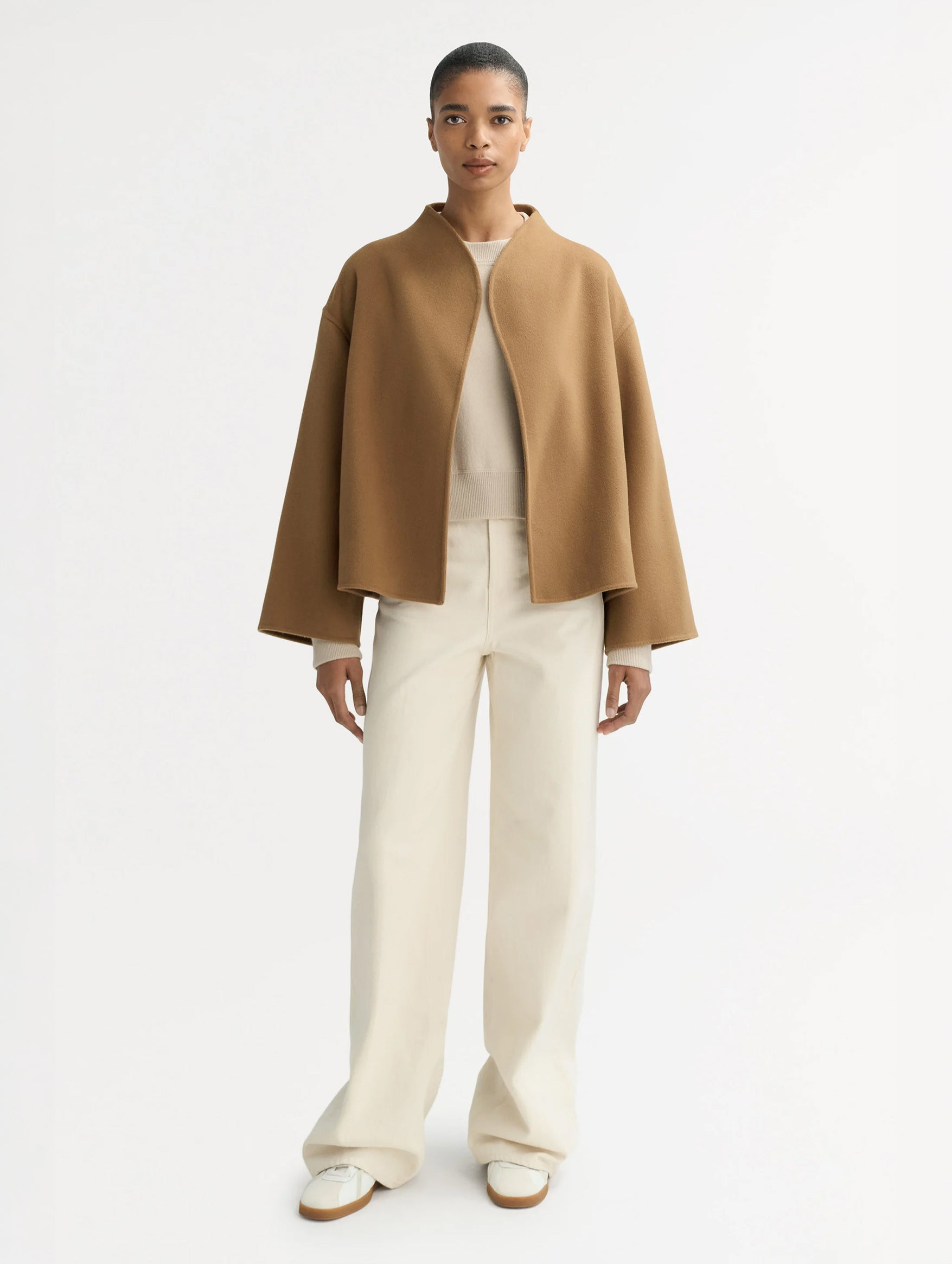 Signature Short Jacket in Camel