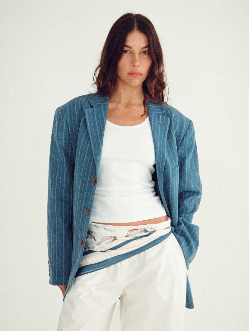 Silk Scarf in Sail Boats