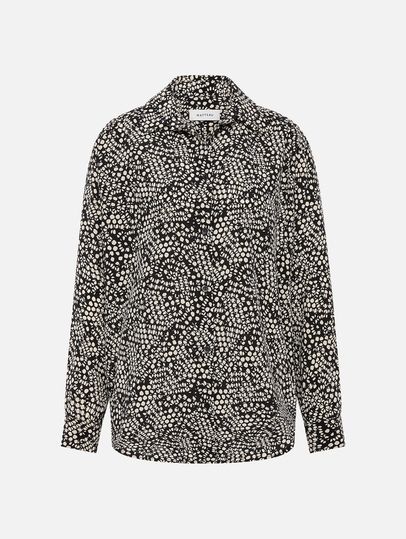 Long Sleeve Silk Shirt in Kyoto