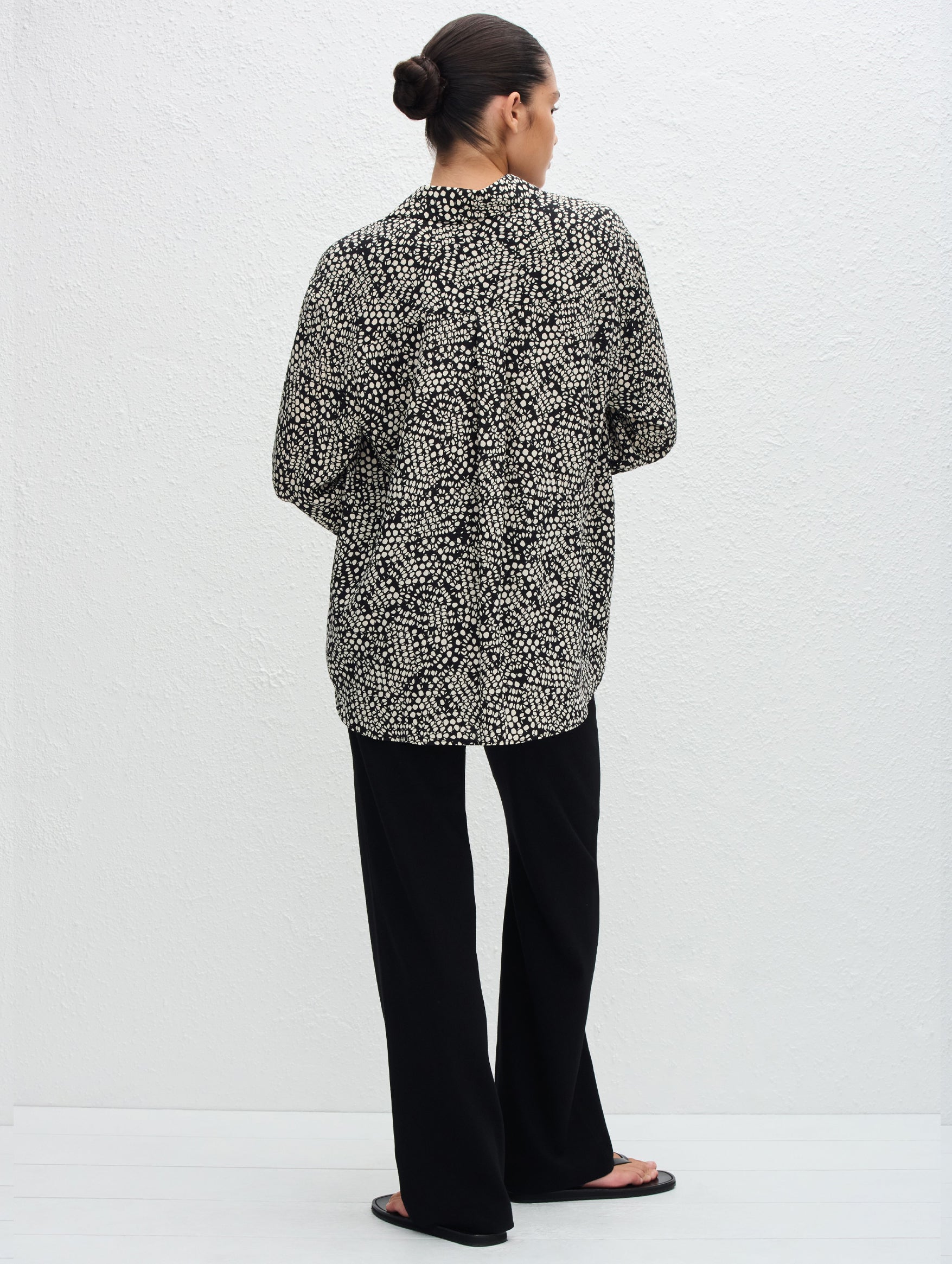 Long Sleeve Silk Shirt in Kyoto