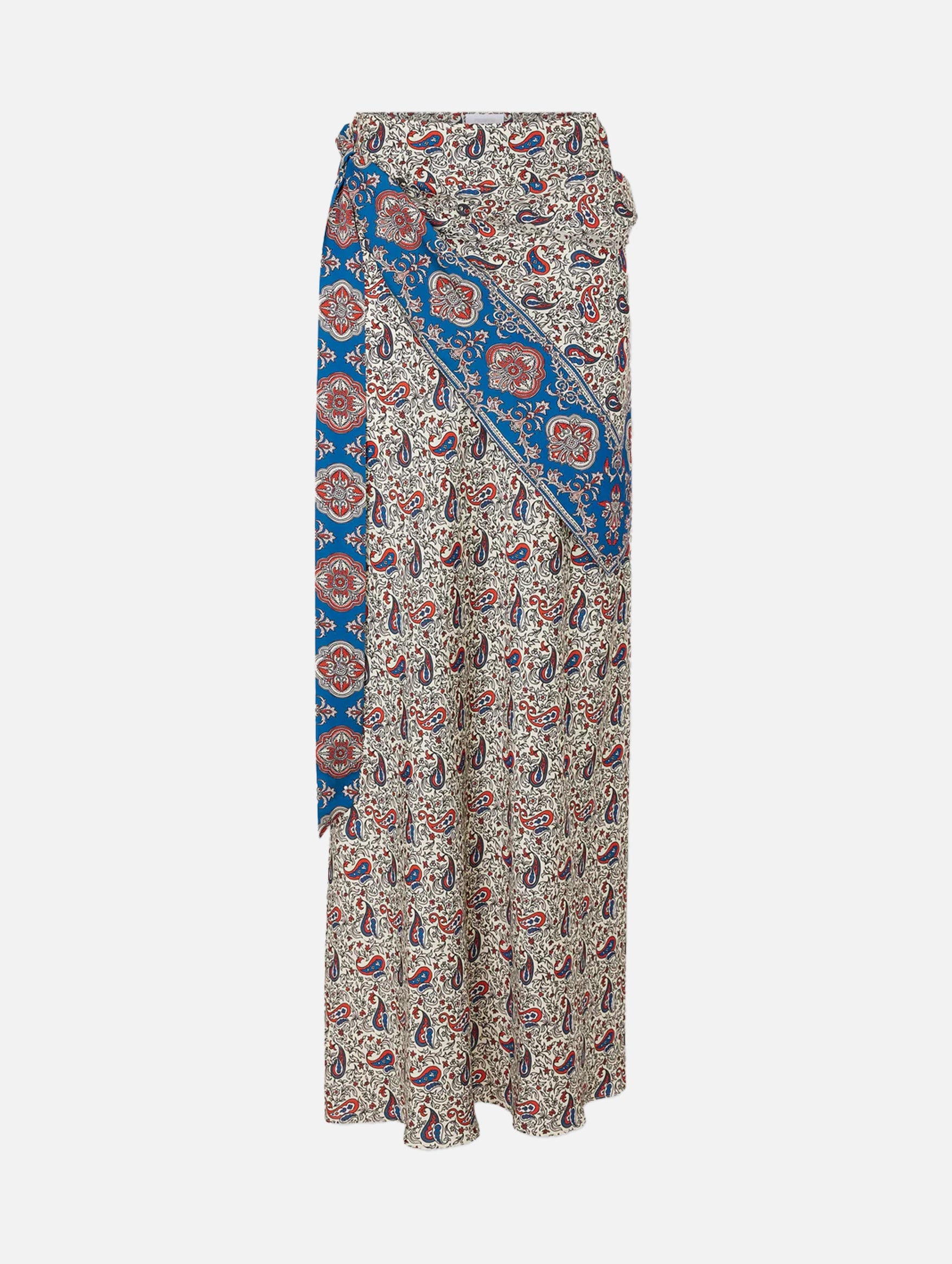 Jupe Long Skirt in Bandana Paisley Cream