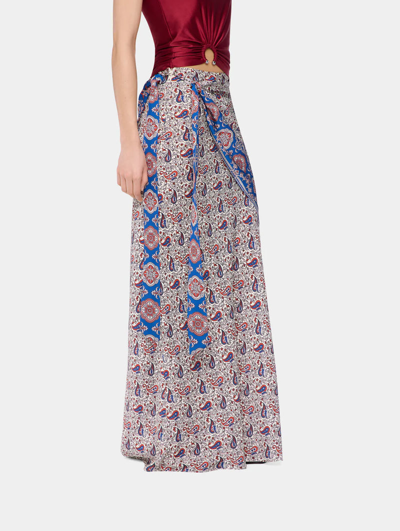 Jupe Long Skirt in Bandana Paisley Cream