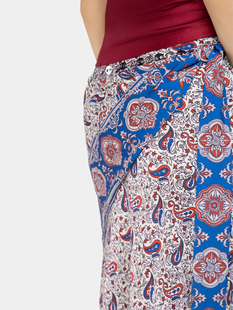 Jupe Long Skirt in Bandana Paisley Cream