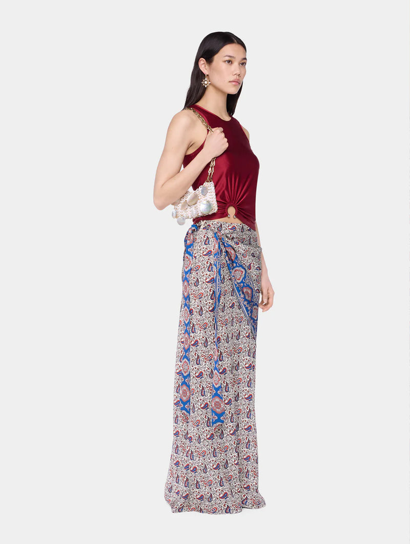 Jupe Long Skirt in Bandana Paisley Cream