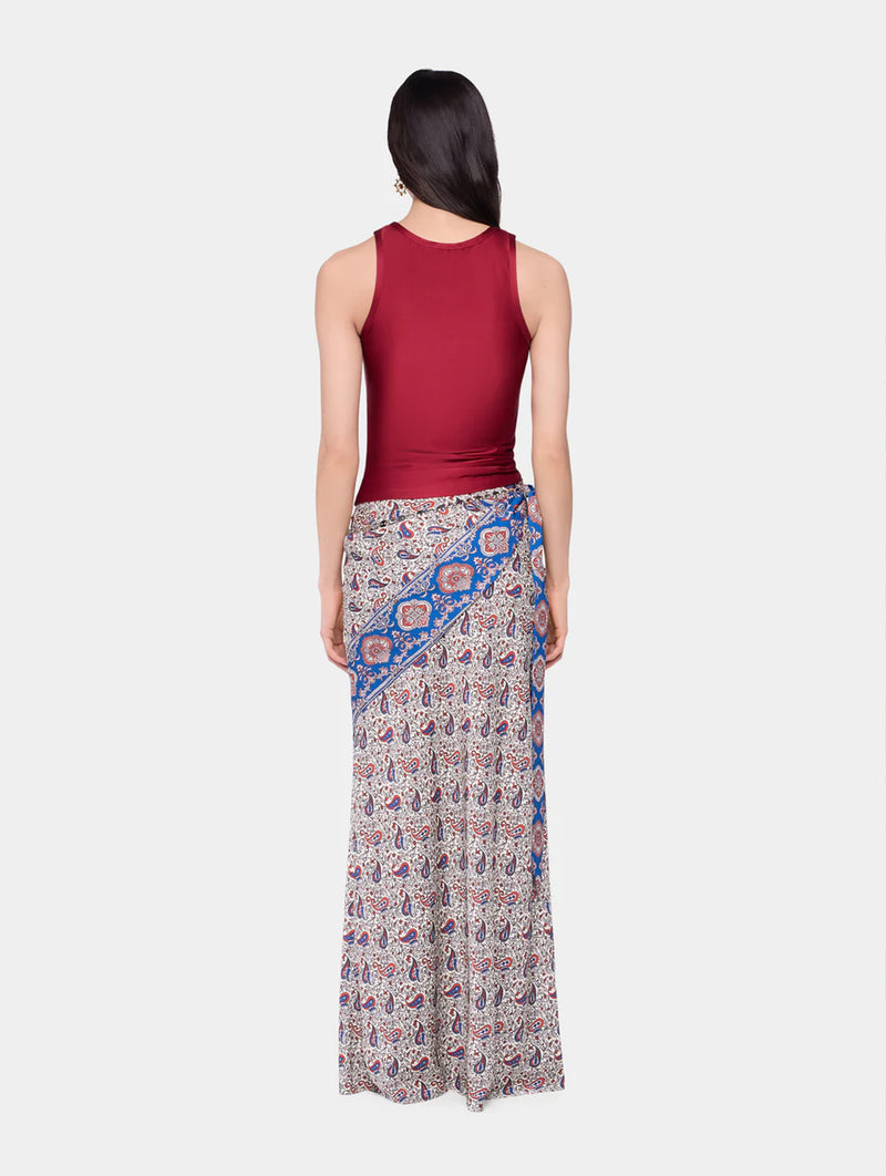 Jupe Long Skirt in Bandana Paisley Cream