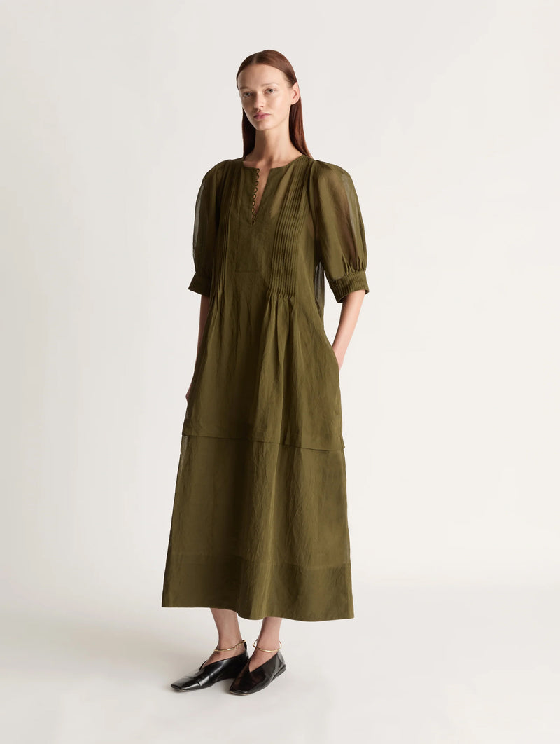 Skye SS Dress in Forest