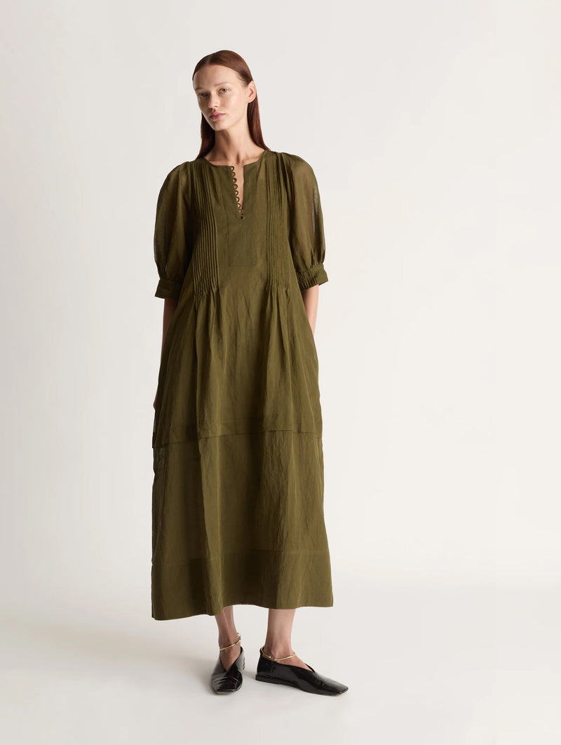 Skye SS Dress in Forest