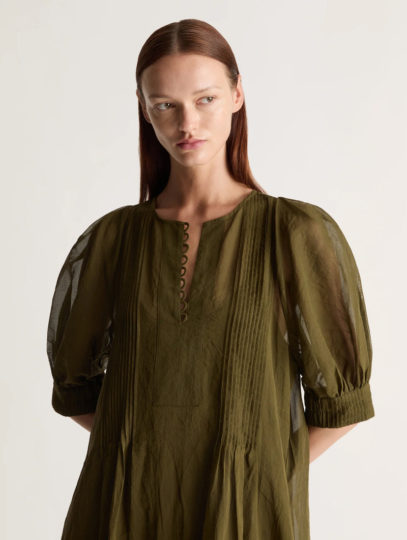Skye SS Dress in Forest