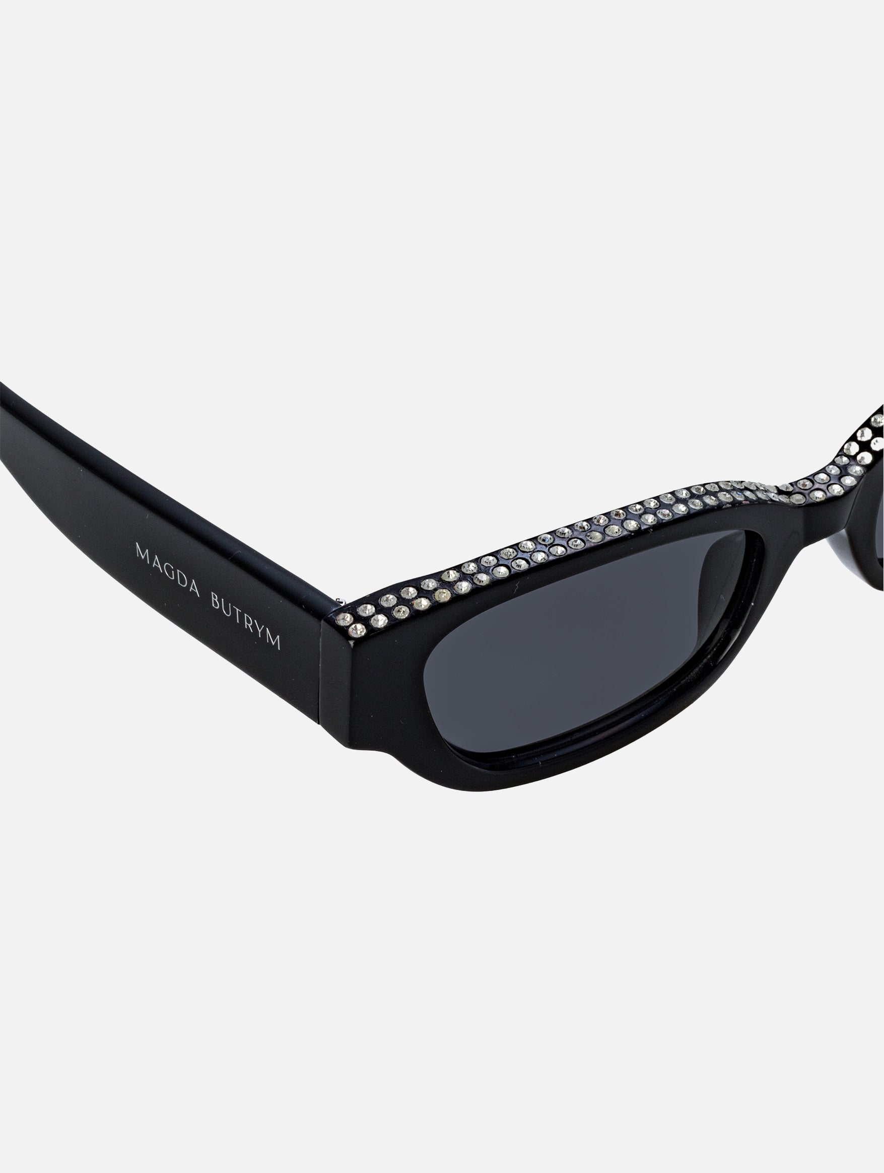 'I need a holiday' Sunglasses in Black Crystals