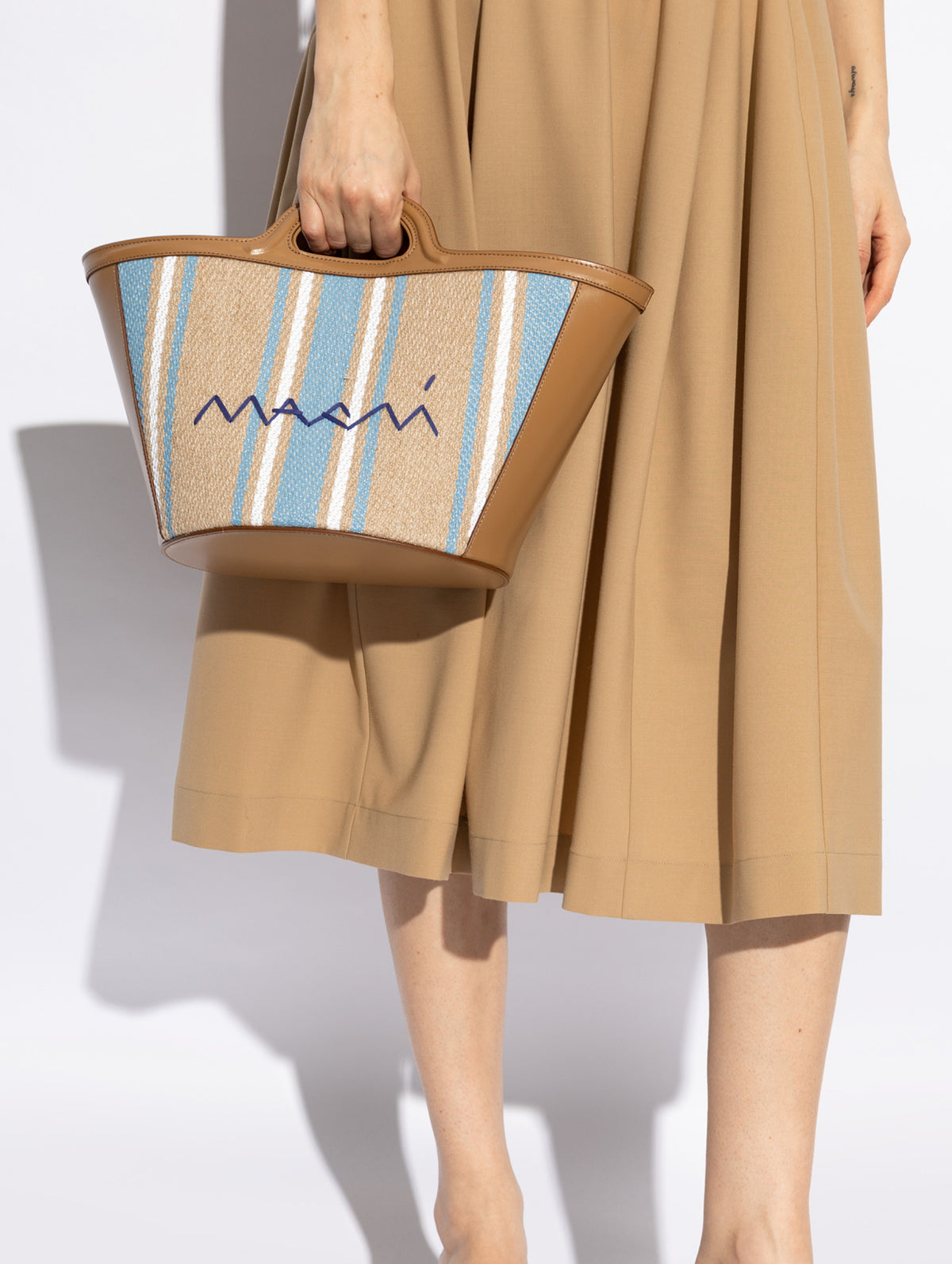 Small Tropicalia Tote Bag in Beige