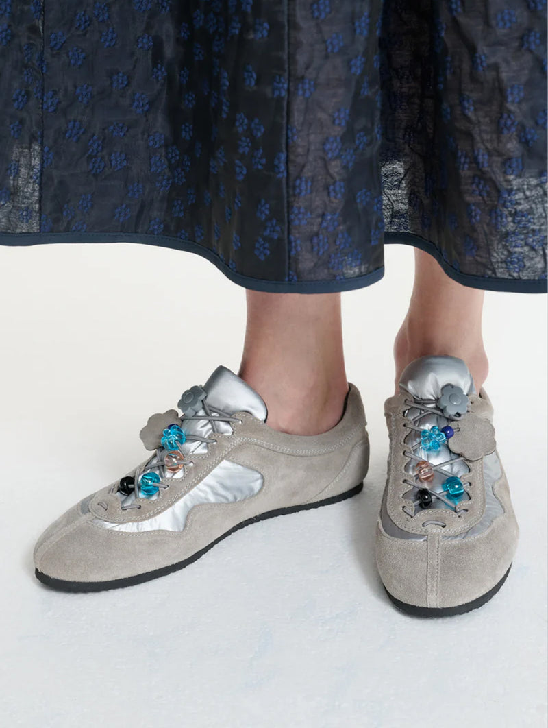 Blaise Sneakers in Light Grey and Silver