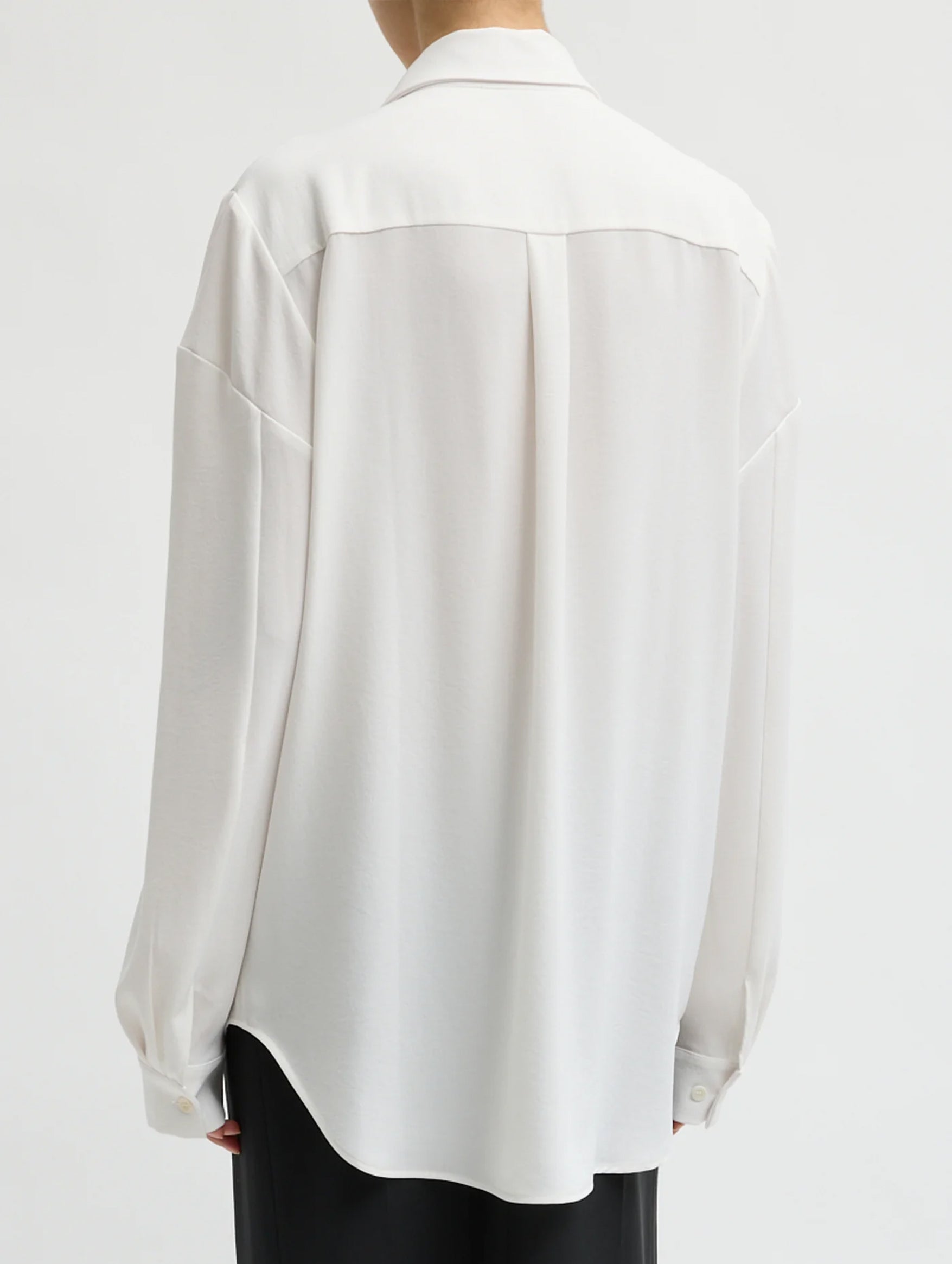 Soft Drape Hinged Shirt in Ivory