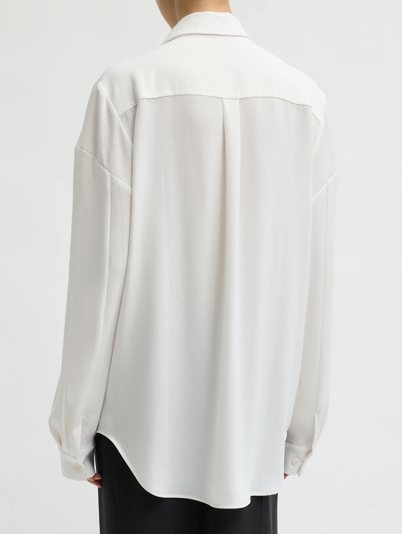 Soft Drape Hinged Shirt in Ivory