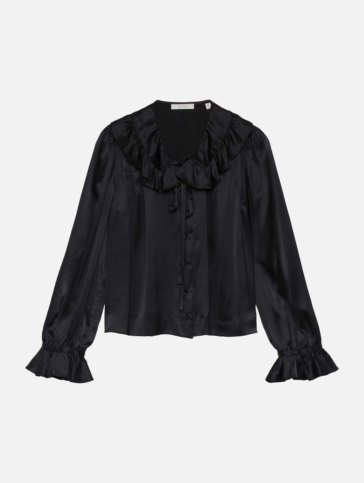 Solange Silk Top in Black