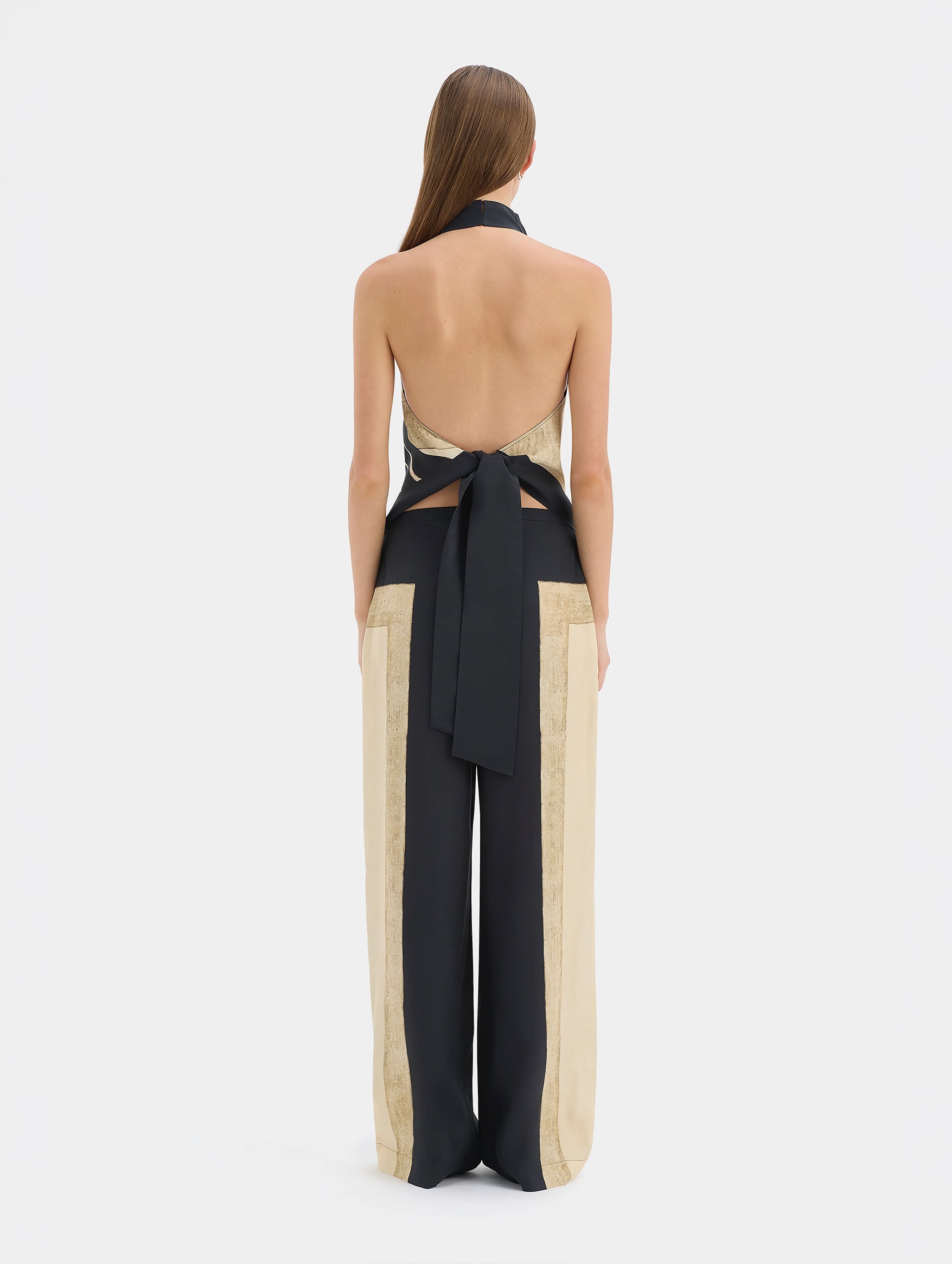 Sona Halter Tie Top in Geo Scape