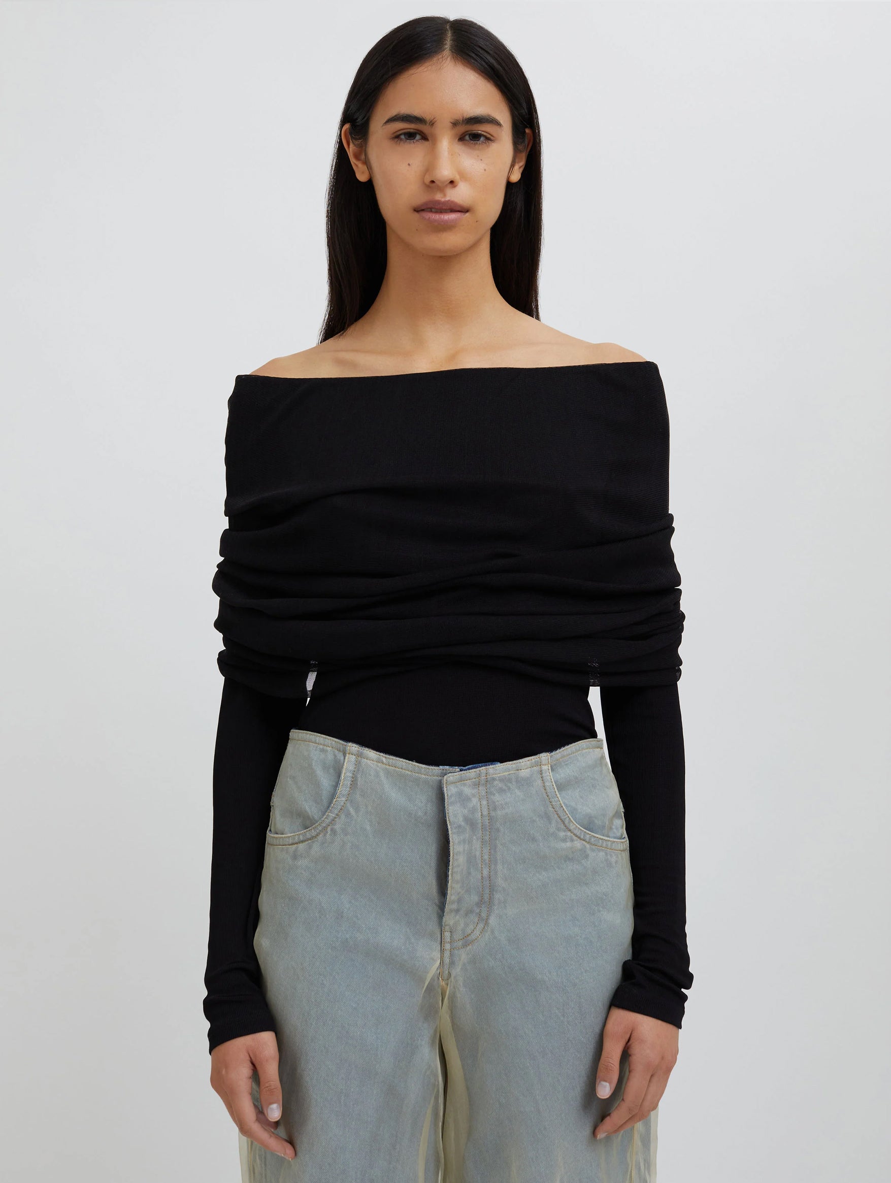 Sonora Veiled Top in Black